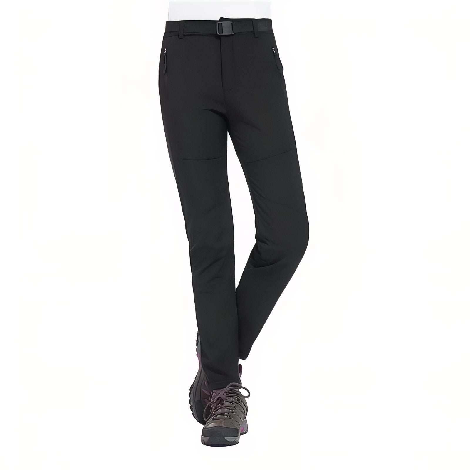 Pantalon Randonnée Grand Froid Femme vue de face - Noir