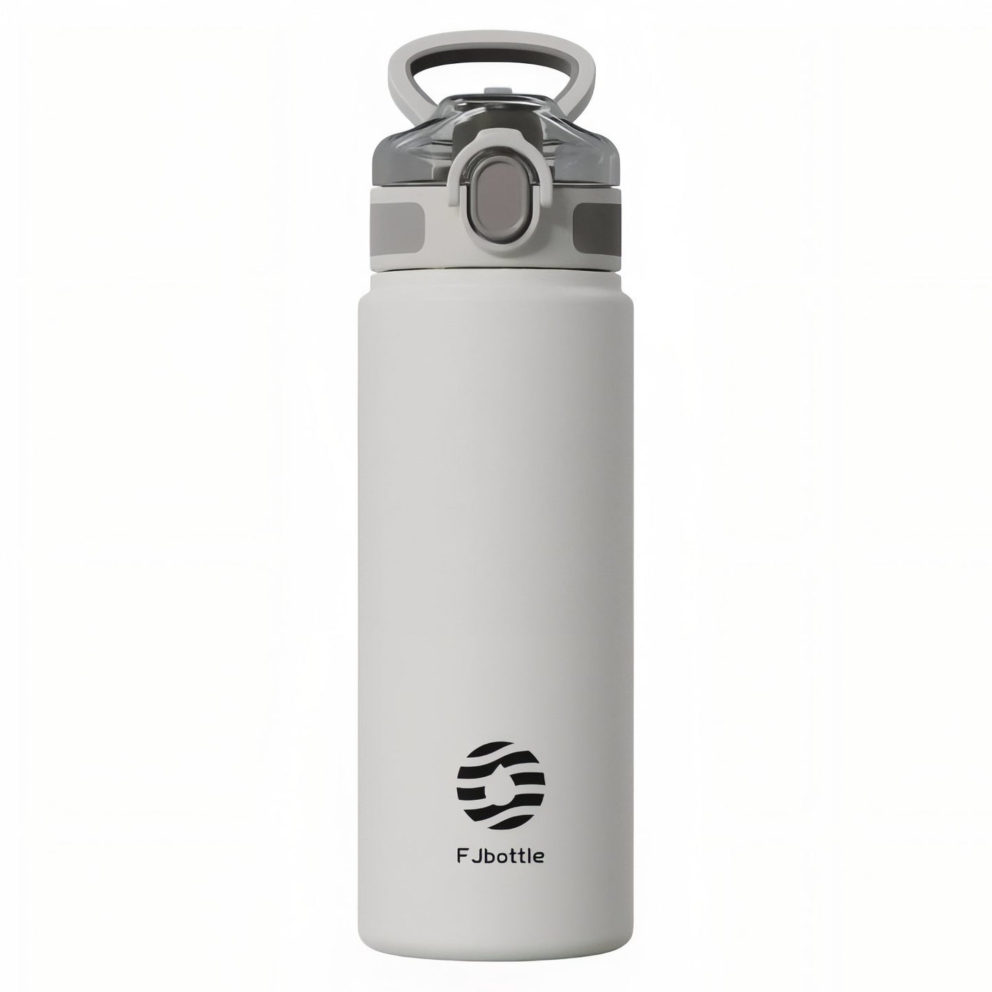 Gourde Isotherme avec Paille Intégrée - Blanc