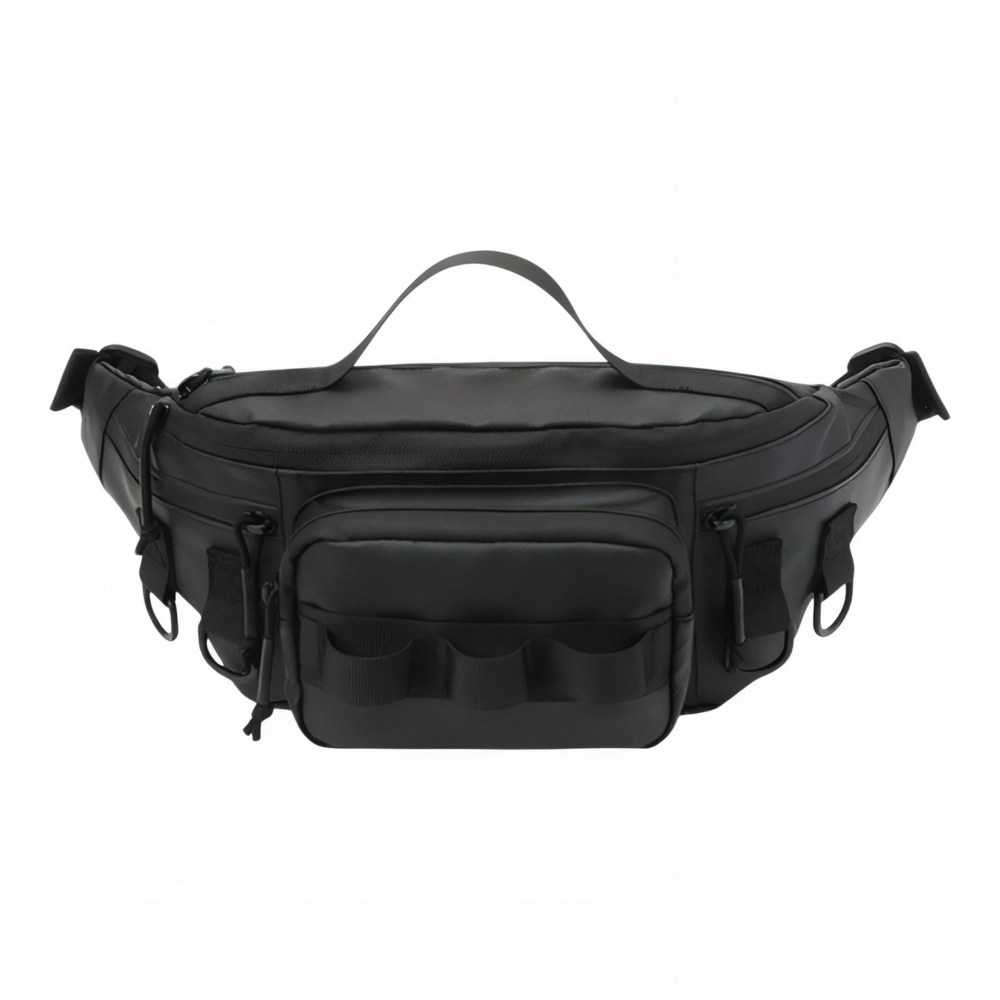 Sac Banane Pour Randonnée vue de face - Noir Ébène