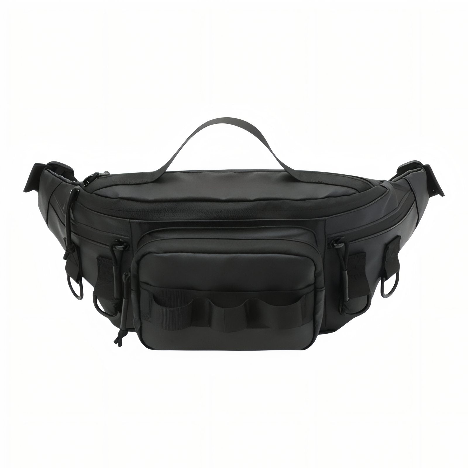 Sac Banane Pour Randonnée vue de face - Noir Ébène