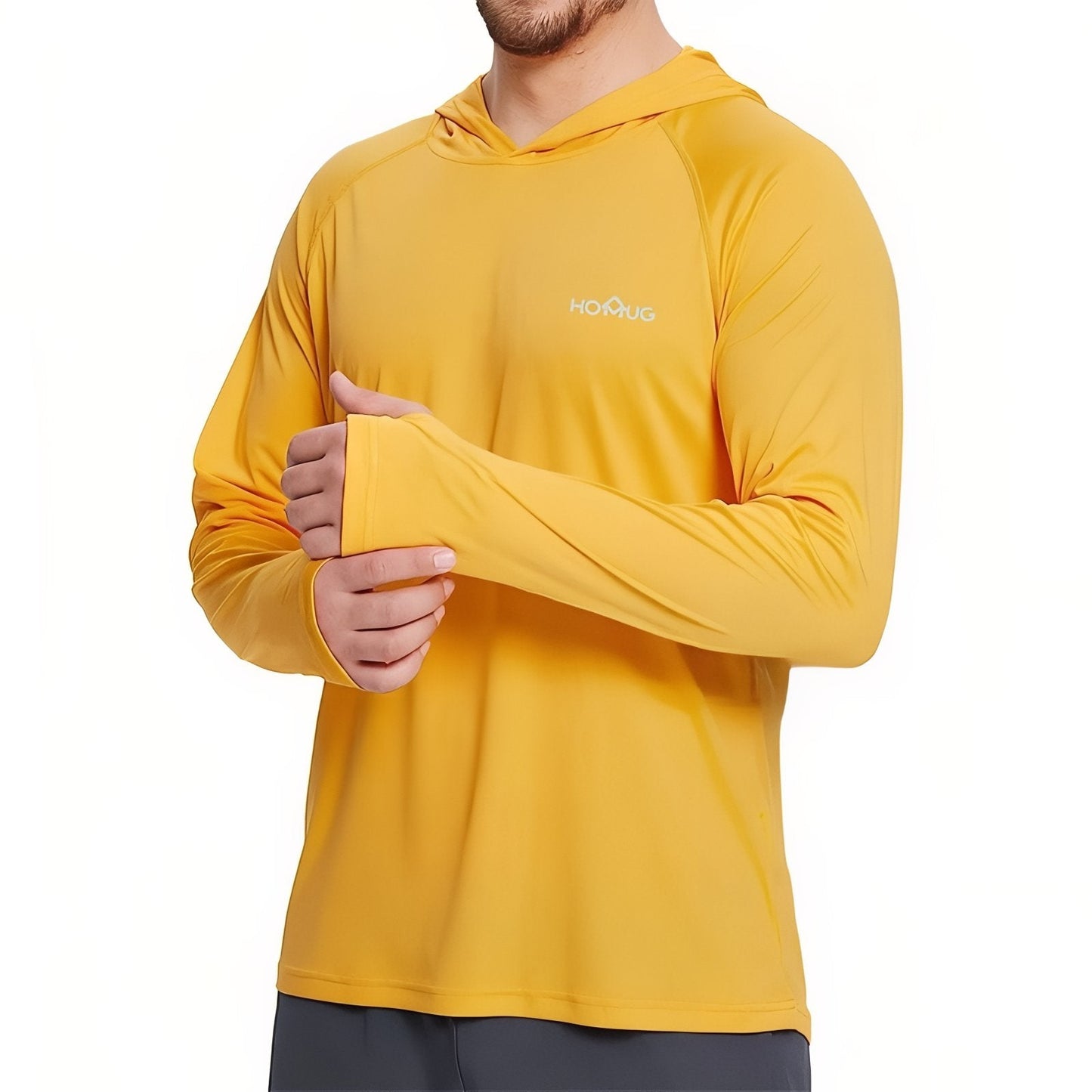 T-Shirt Anti-UV Homme Randonnée UPF50+ - Jaune Soleil
