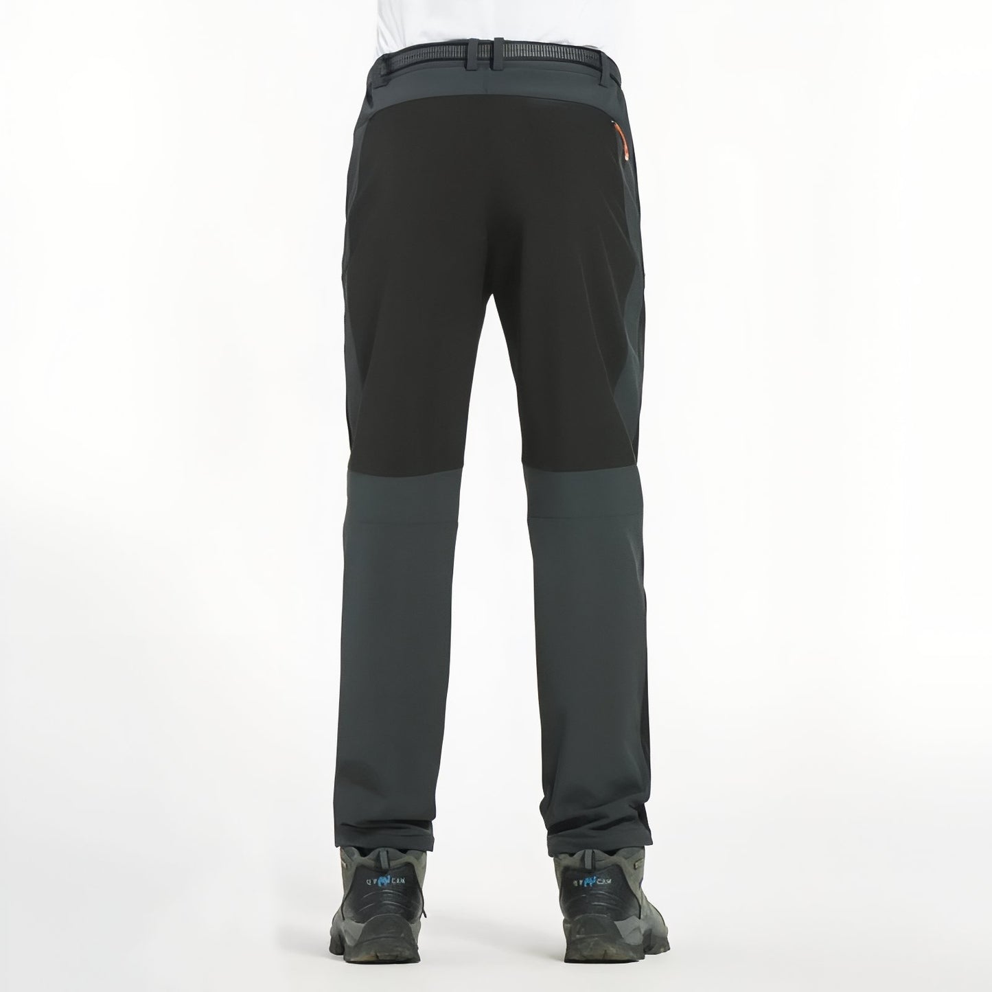Pantalon Randonnée Déperlant Homme vue arrière pantalon - Vert Foncé et Noir - Gris Foncé et Orange - Noir et Orange