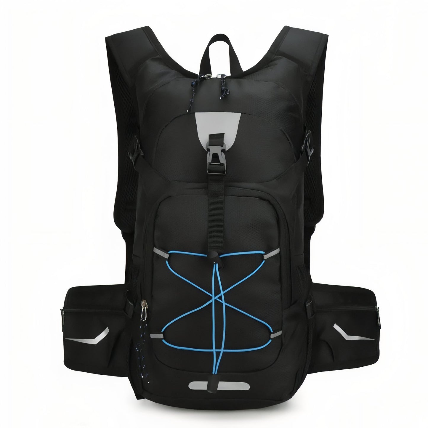 Sac à Dos Randonnée Avec Trou Pour Poche À Eau - Noir et Bleu