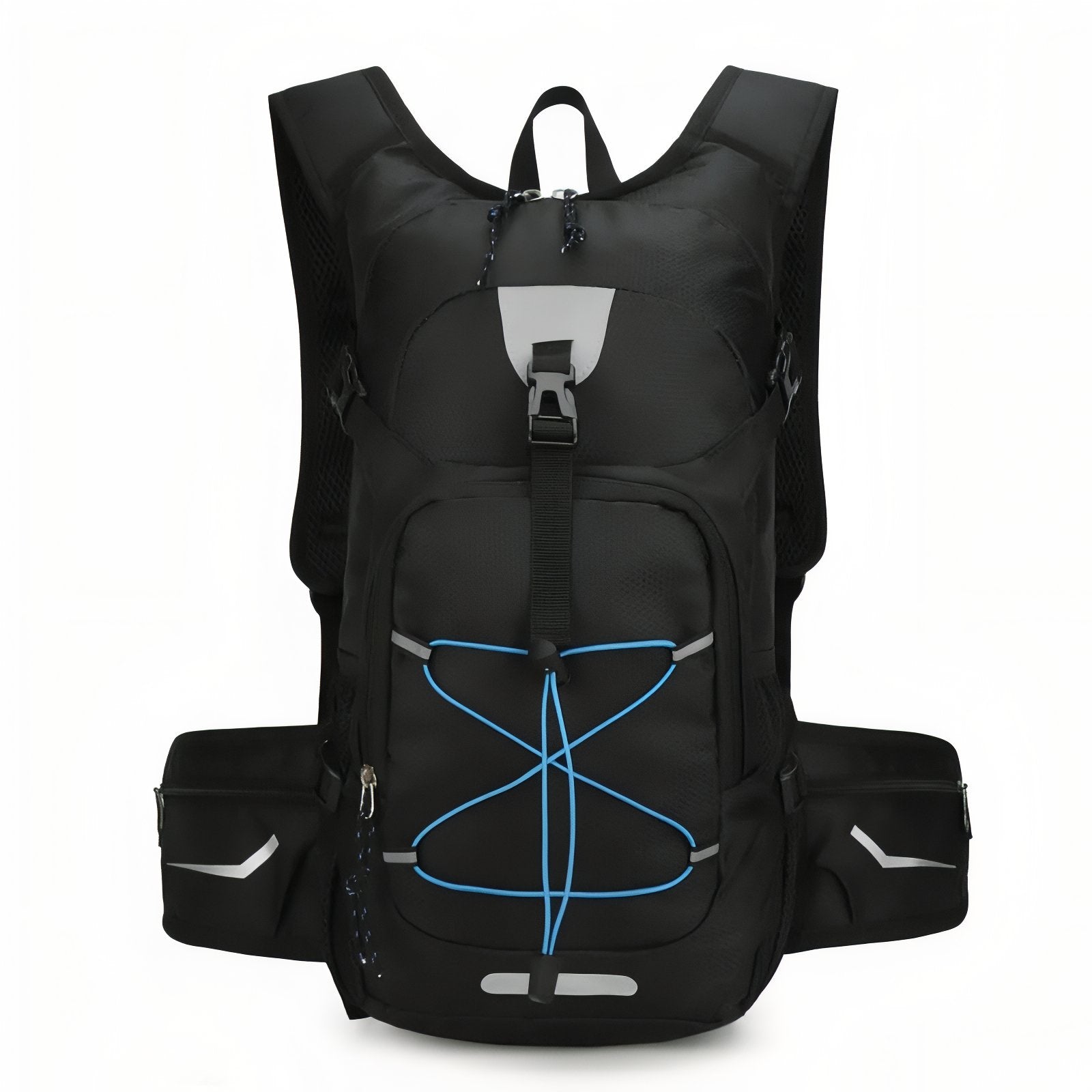 Sac à Dos Randonnée Avec Trou Pour Poche À Eau - Noir et Bleu