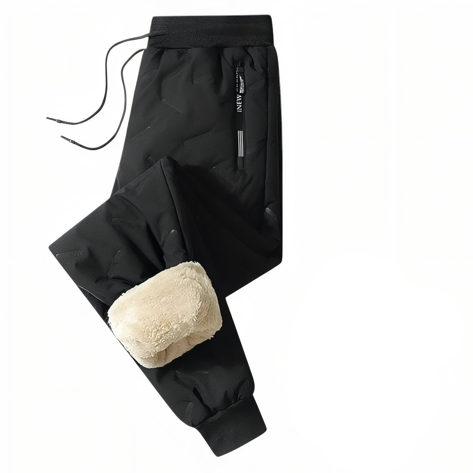 Pantalon Fourré Homme - Noir (Serré)