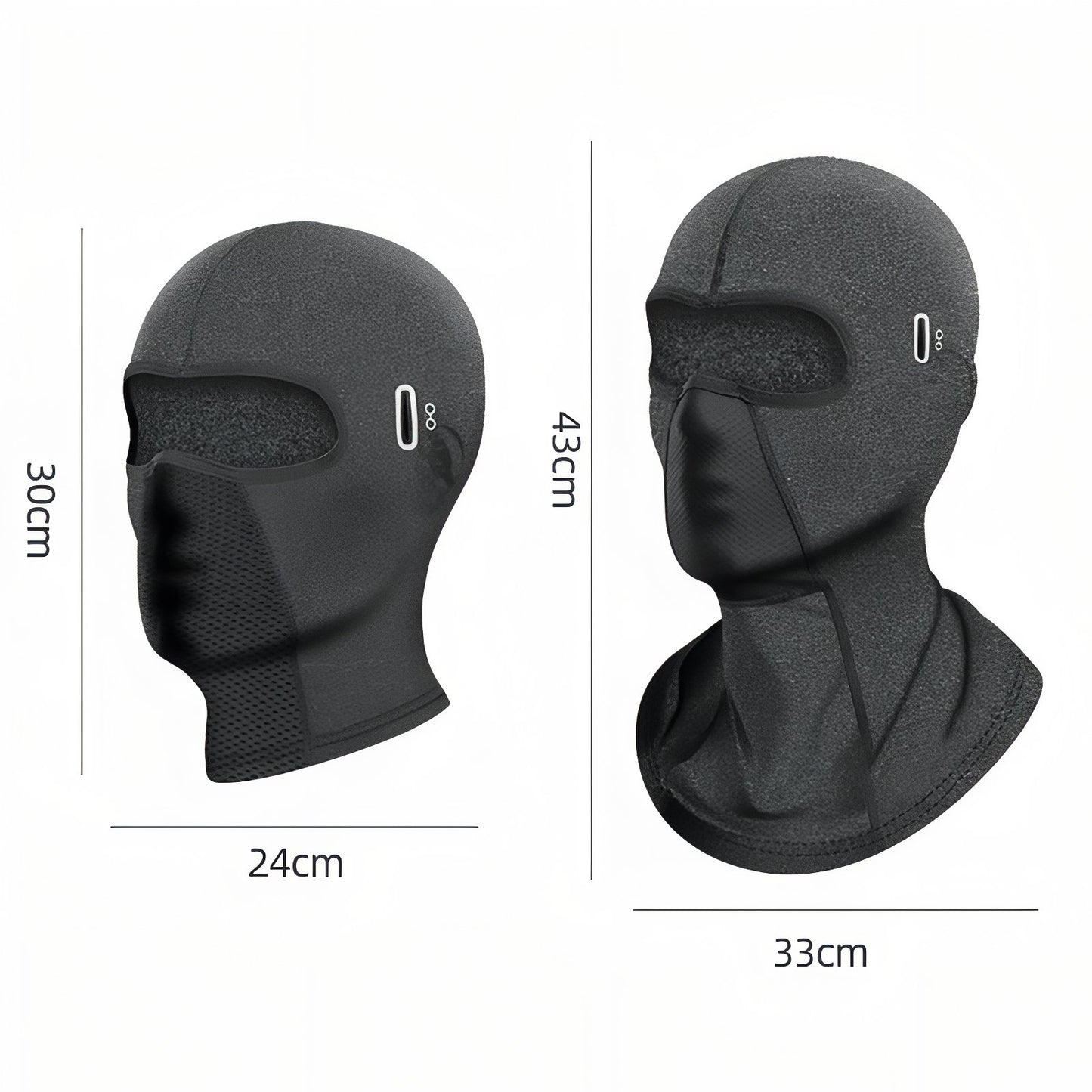 Cagoule Randonnée Hiver guide des dimensions - Noir Long (encoche oreilles pour lunettes) - Noir Court (encoche oreilles pour lunettes) - Noir Long - Noir Court - Gris Long - Gris Court - Gris Long (encoche oreilles pour lunettes) - Gris Court (encoche oreilles pour lunettes) - Gris Camouflage Long (encoche oreilles pour lunettes)