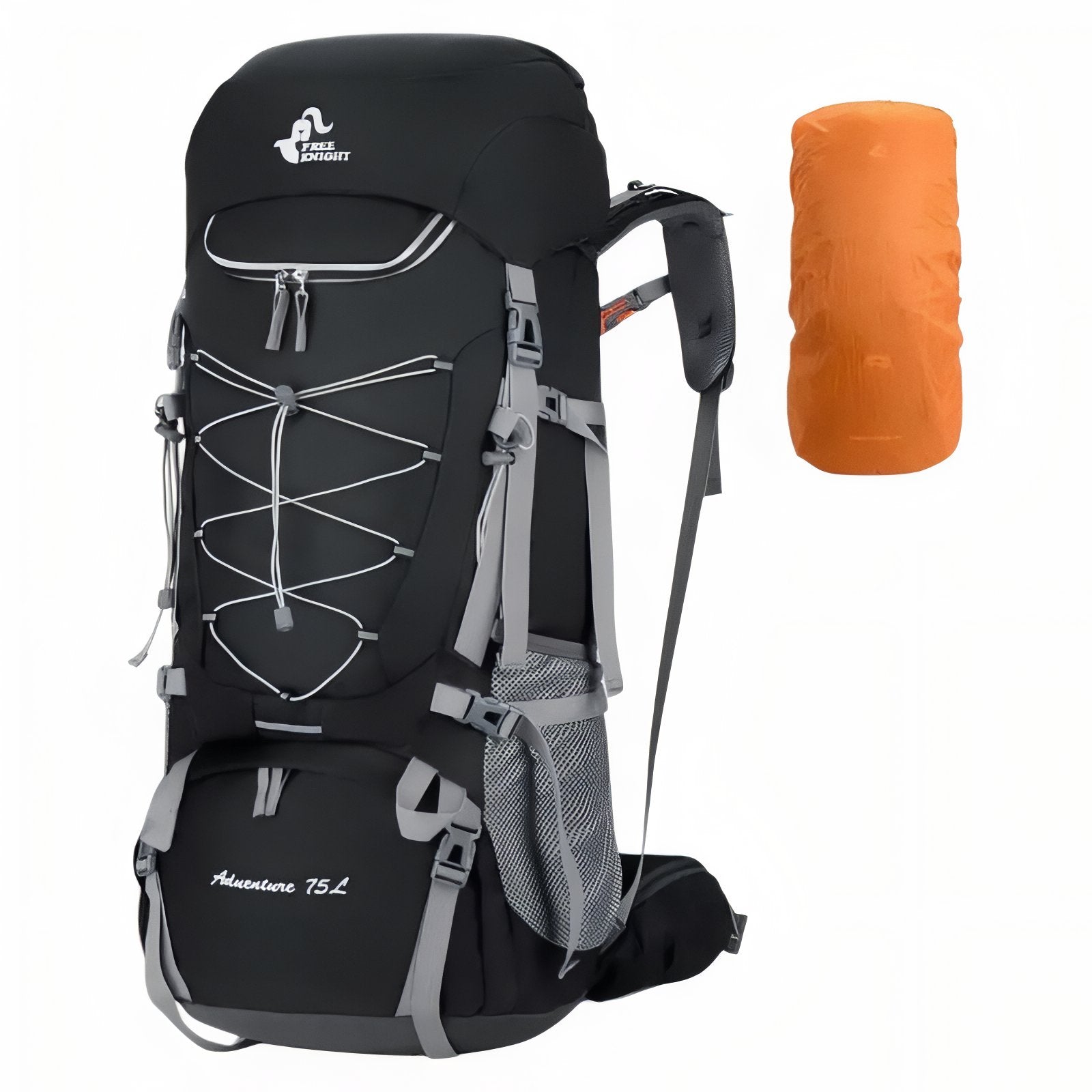 Sac à Dos Imperméable Randonnée 75L - Noir