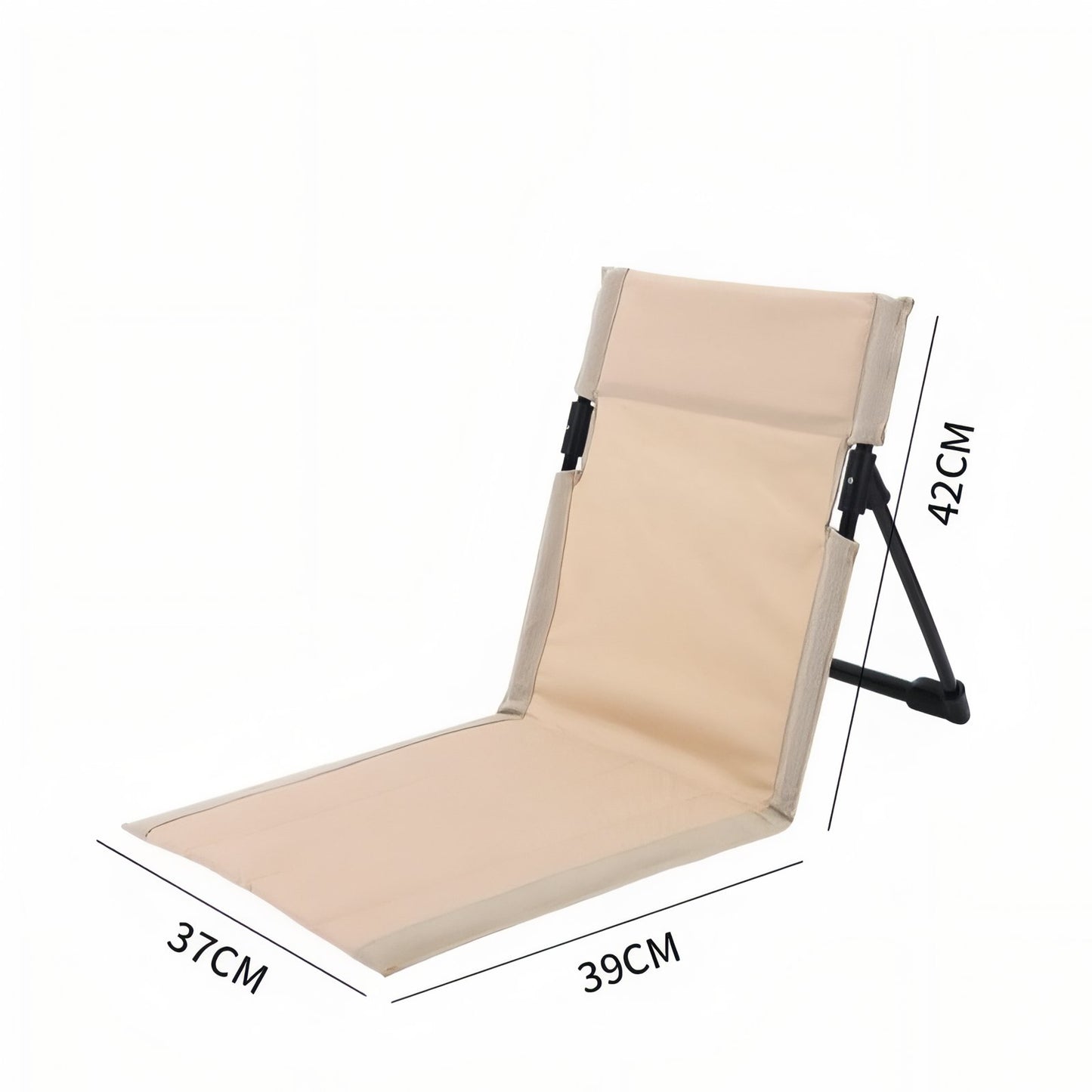 Chaise De Sol Randonnée guide des dimensions - Vert Olive - Beige Clair - Marron et Beige - Noir Profond