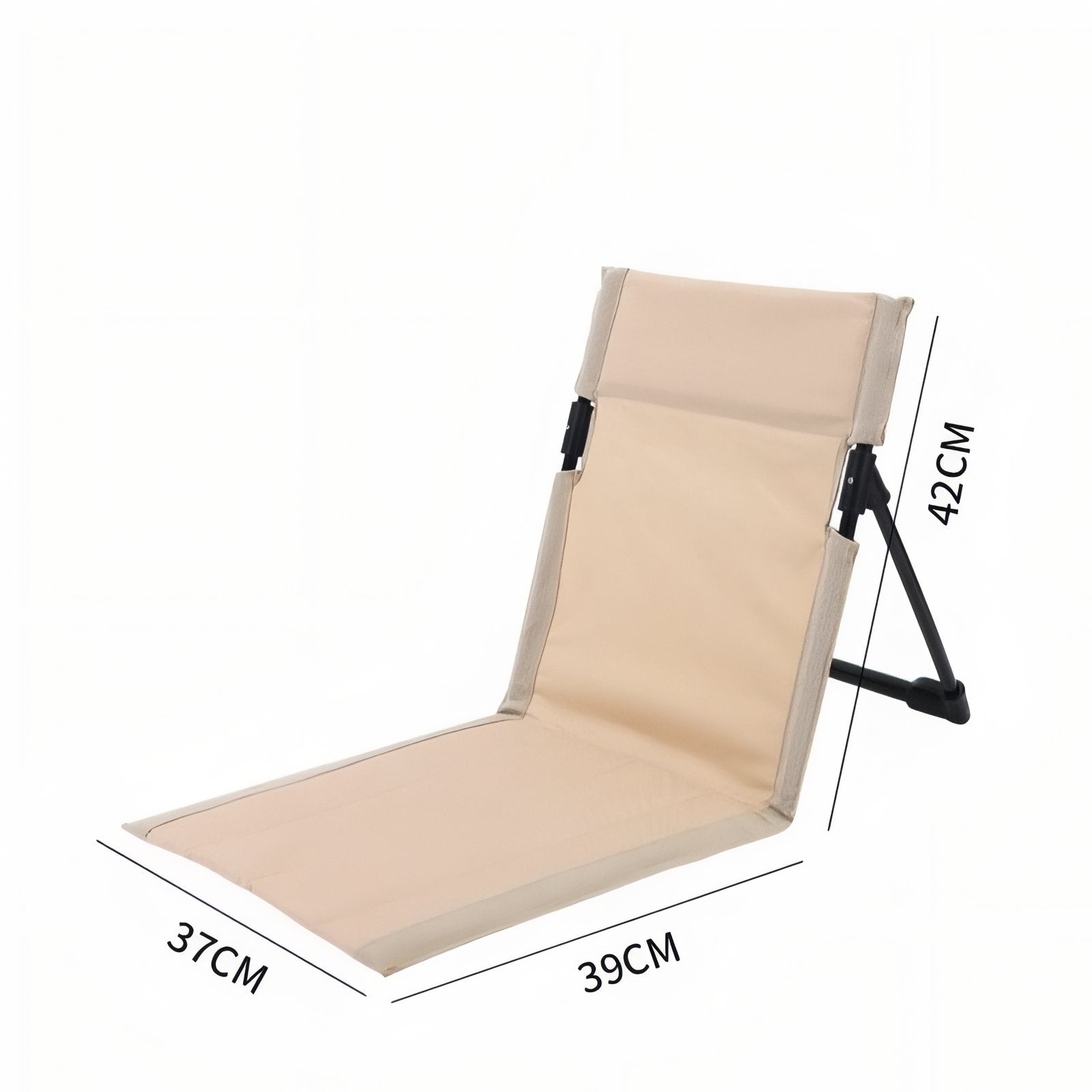 Chaise De Sol Randonnée guide des dimensions - Vert Olive - Beige Clair - Marron et Beige - Noir Profond