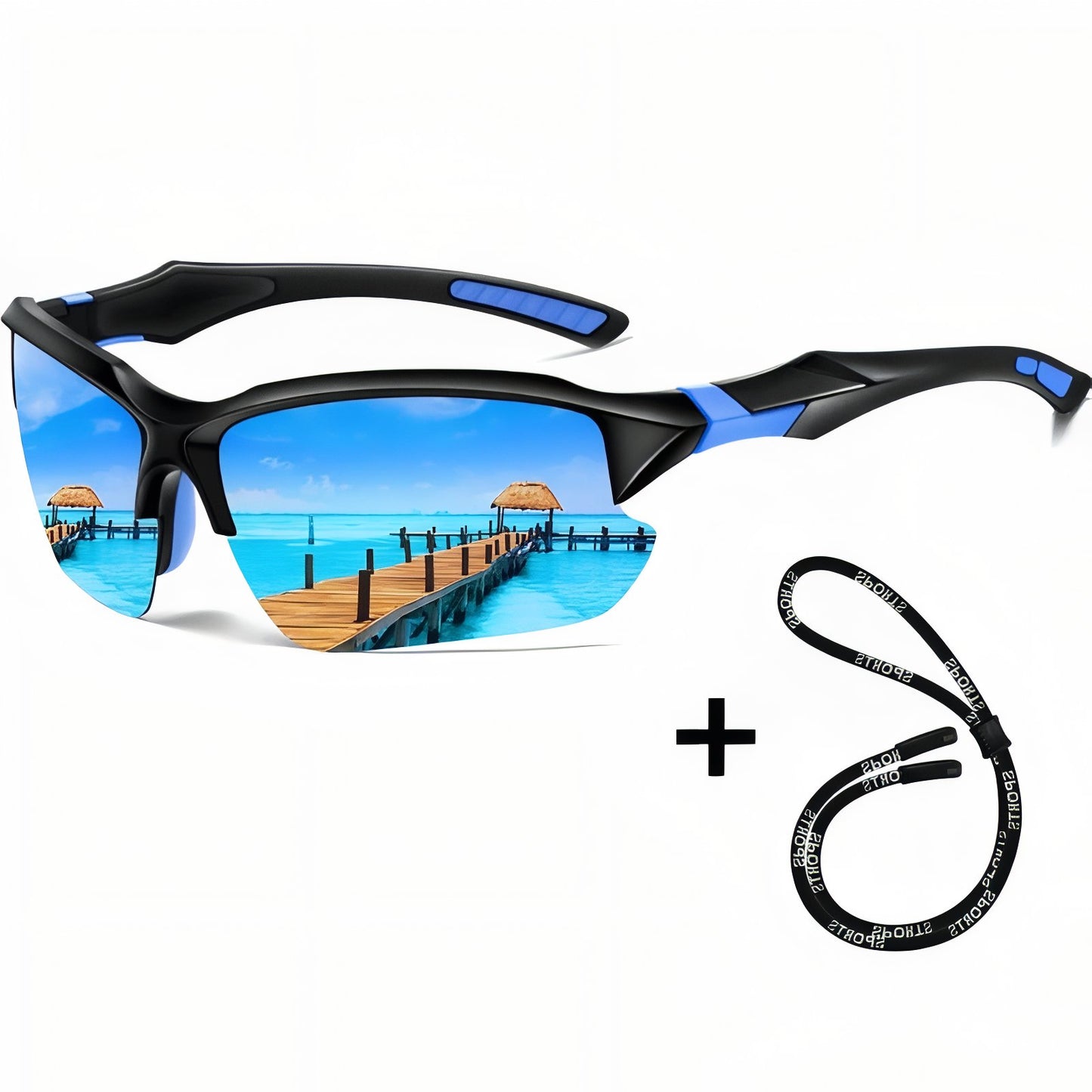 Lunette Randonnée Polarisée - Bleu Ciel et Noir
