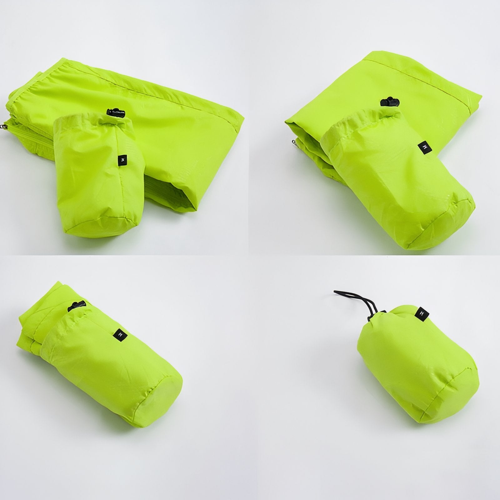 Veste Imperméable Ultra Légère deux articles pliés - Noir - Gris Foncé - Rouge - Jaune Fluo - Orange - Rose Pâle - Rose Fluo - Bleu - Bleu Ciel - Blanc - Jaune