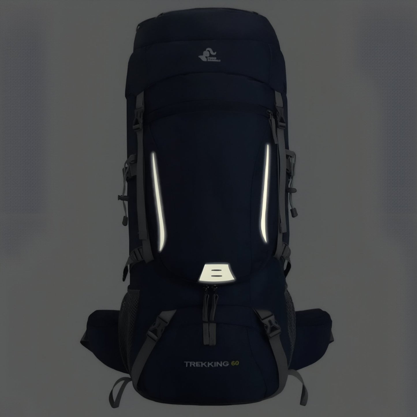Sac à Dos Randonnée Respirant 60 Litres vue avant - Bleu Marine