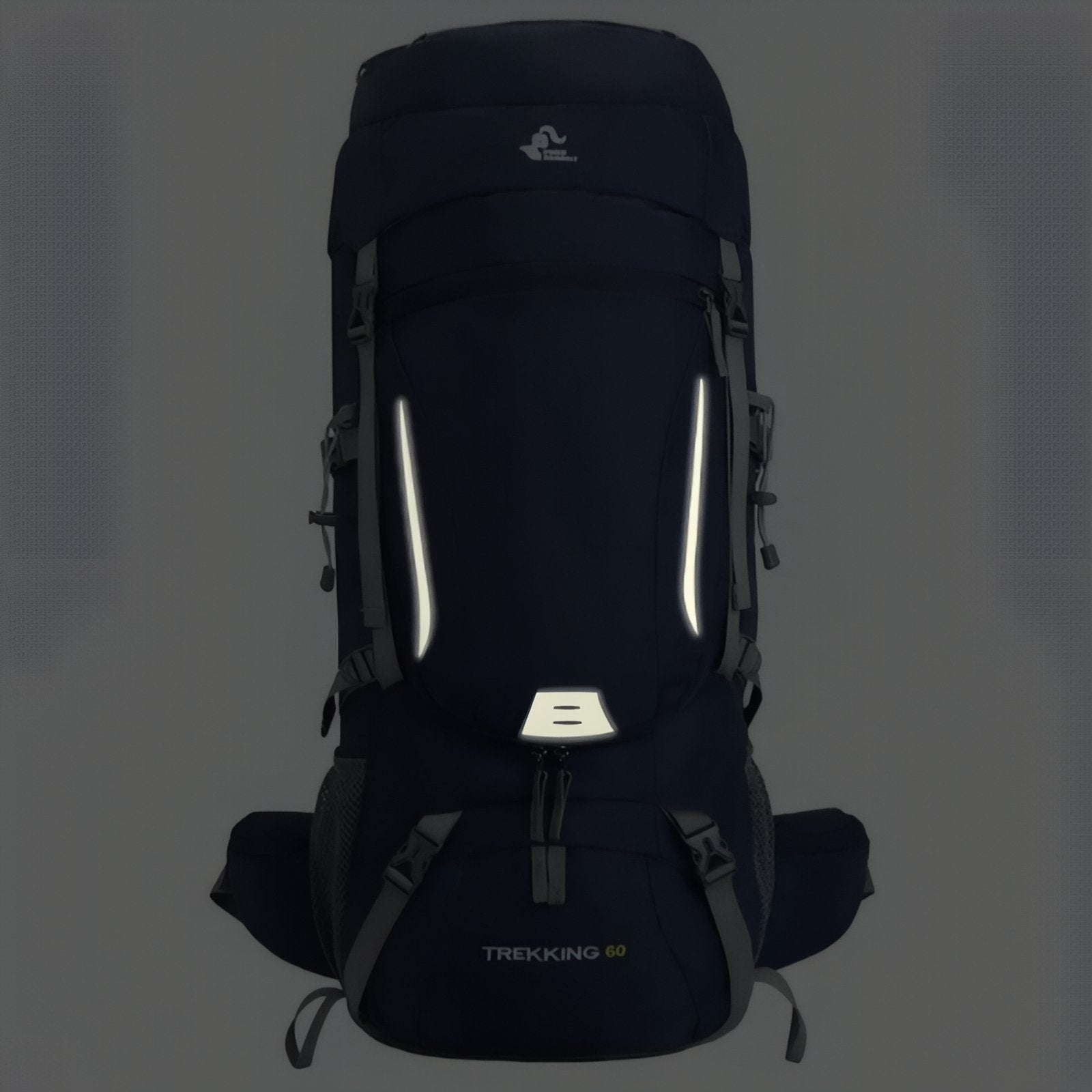Sac à Dos Randonnée Respirant 60 Litres vue avant - Bleu Marine
