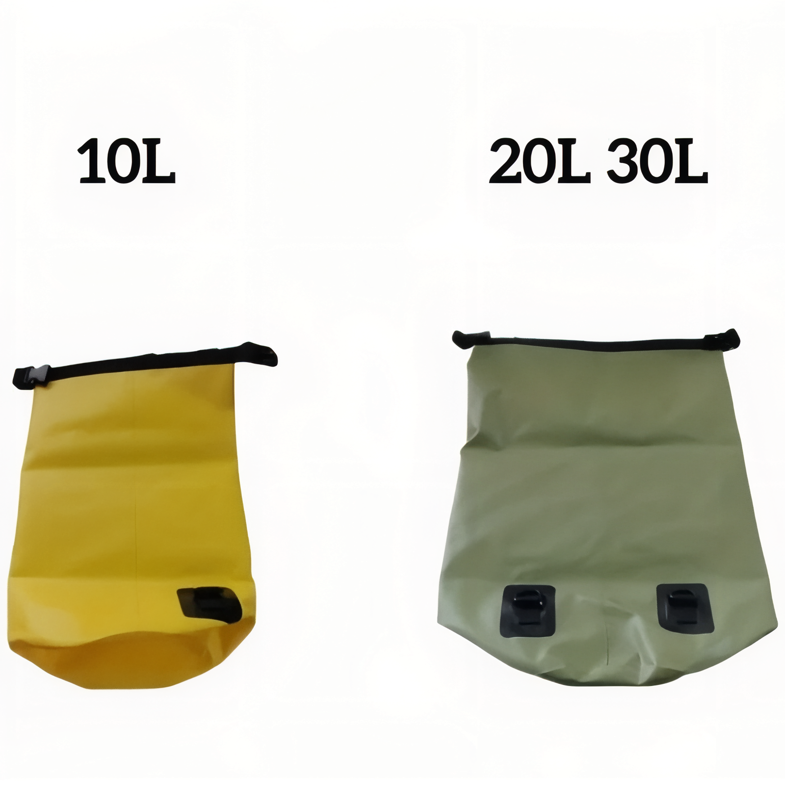 Sac Étanche Pour Randonnée deux tailles alignées - Jaune - Vert - Noir