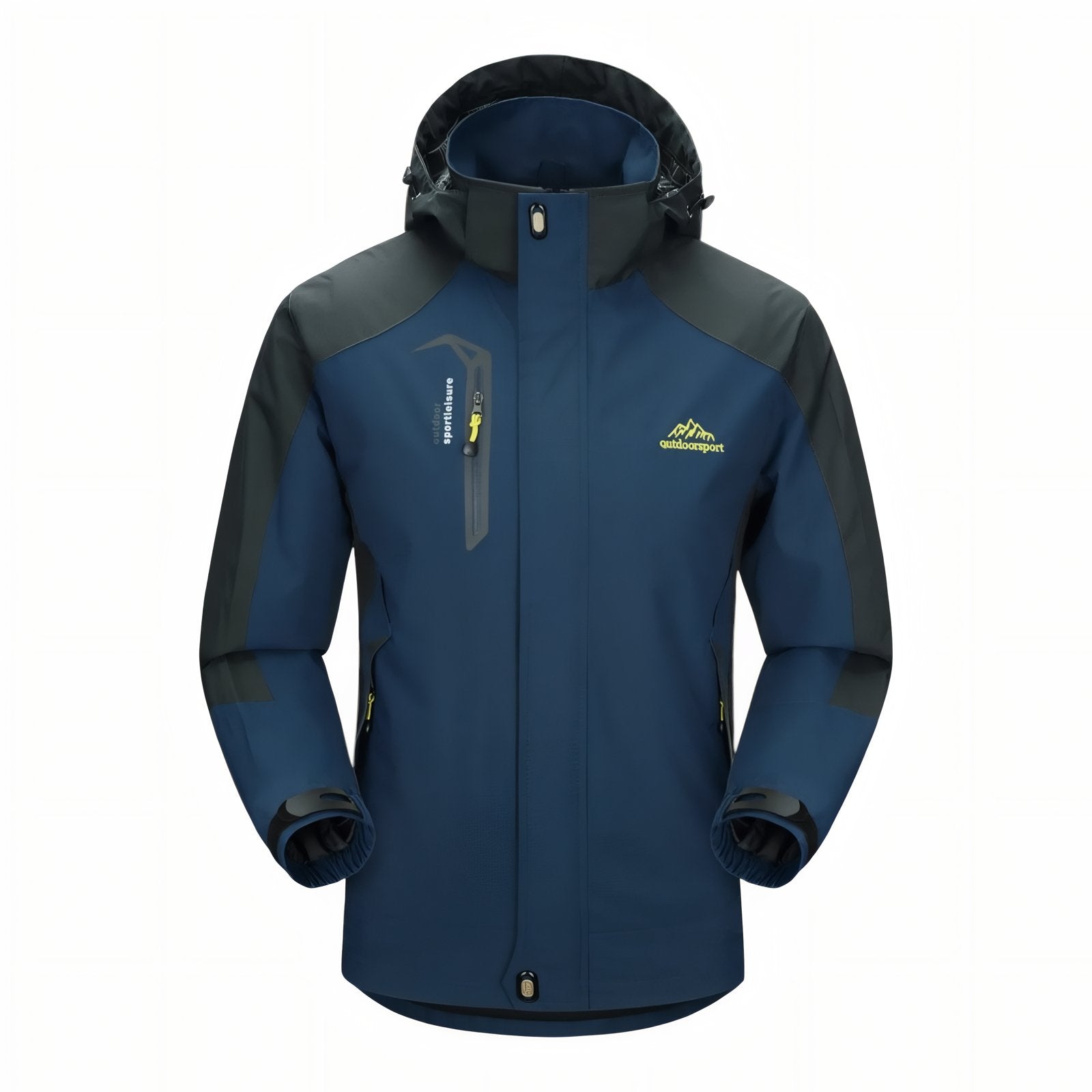Veste Randonnée Imperméable Respirante Homme - Bleu Marine et Noir