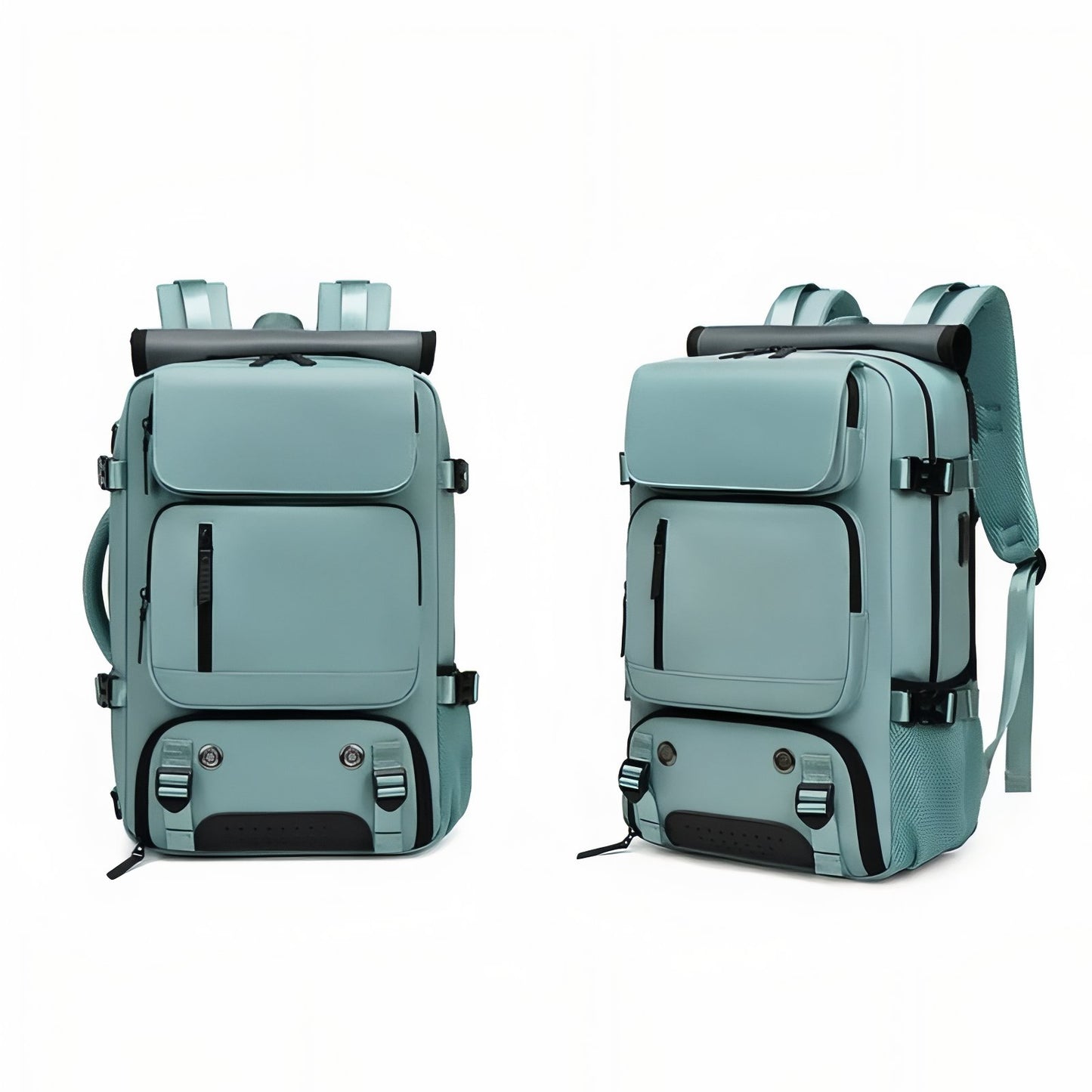 Sac De Voyage Multi Rangements Pratique vue avant et arrière - Turquoise