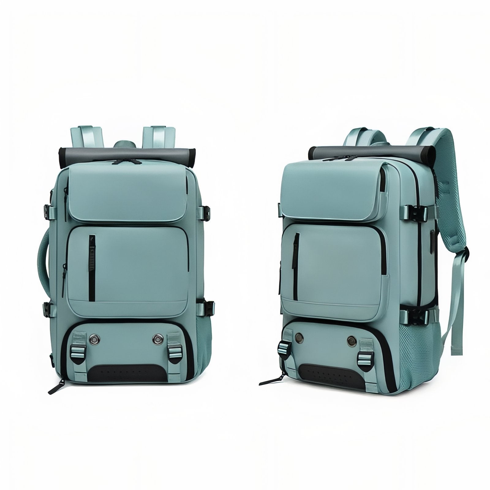 Sac De Voyage Multi Rangements Pratique vue avant et arrière - Turquoise