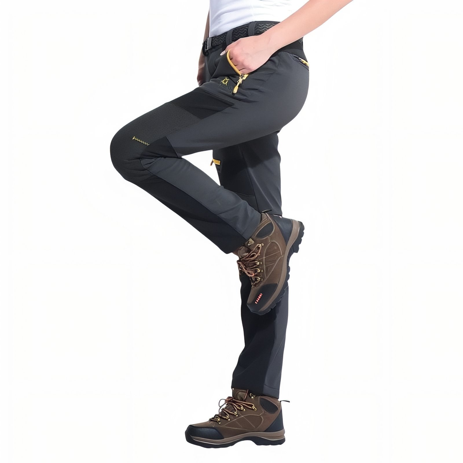 Pantalon Randonnée Chaud Polaire Femme - Gris