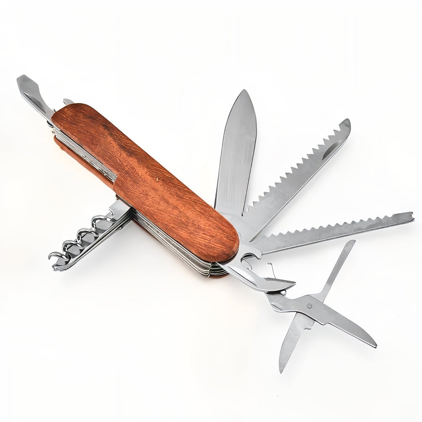 Couteau Suisse En Bois couteau ouvert avec outils - Bois - Gris