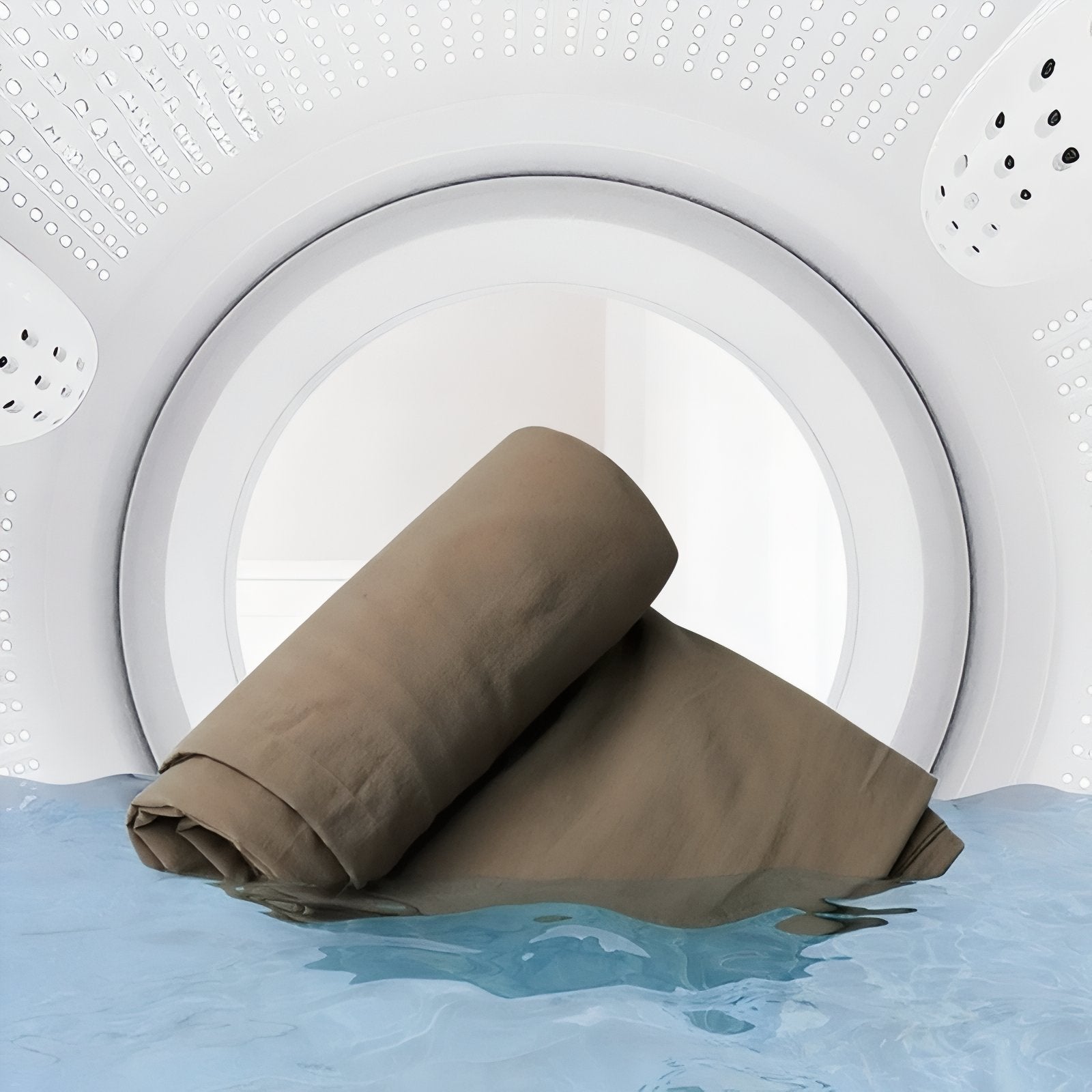 Drap de Sac de Couchage rouleau dans l'eau - Gris Clair - Olive Foncé - Beige Sable