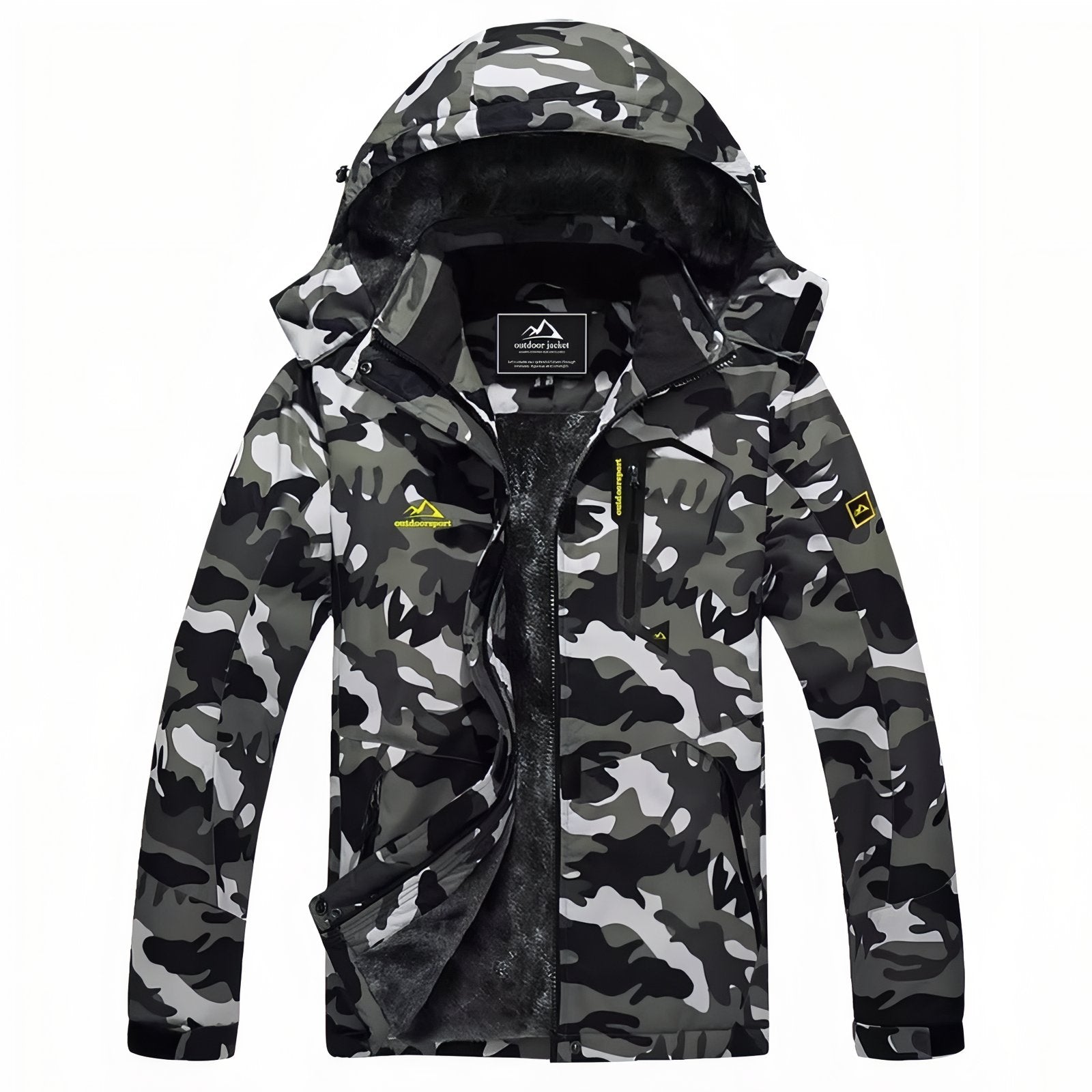 Veste Camouflage Randonnée veste ouverte - Vert Foncé - Bleu - Blanc - Noir