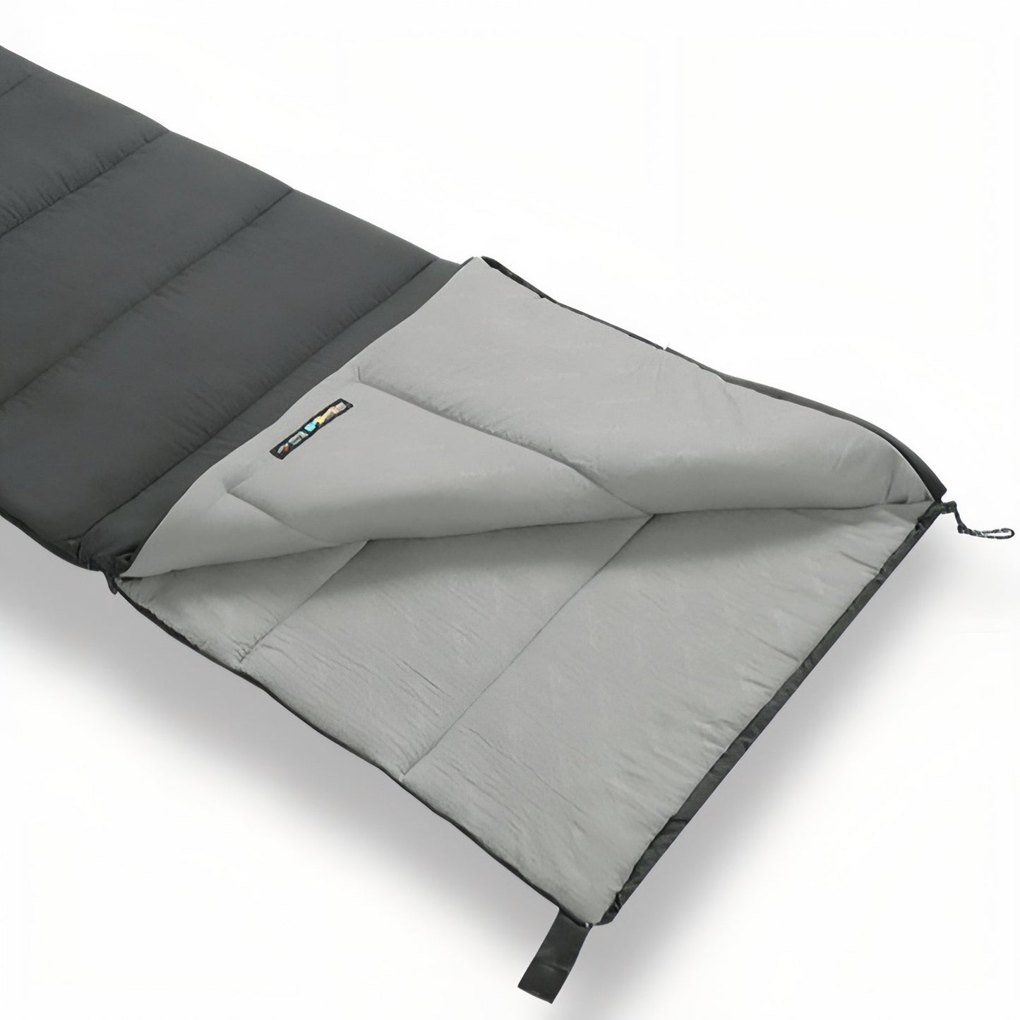 Sac De Couchage Été Léger & Compact compartiment ouvert - Vert Olive - Bleu Foncé - Gris Foncé