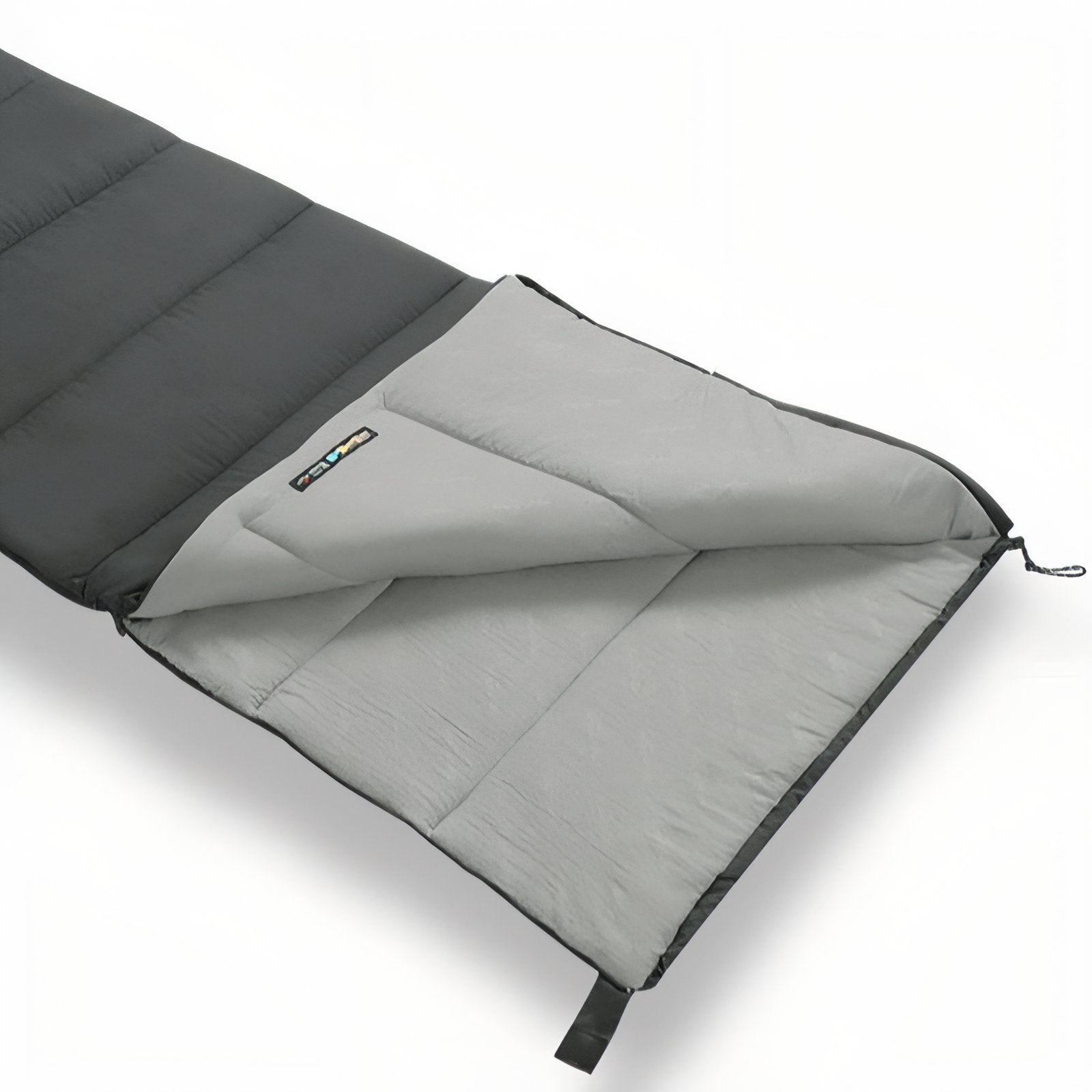 Sac De Couchage Été Léger & Compact compartiment ouvert - Vert Olive - Bleu Foncé - Gris Foncé