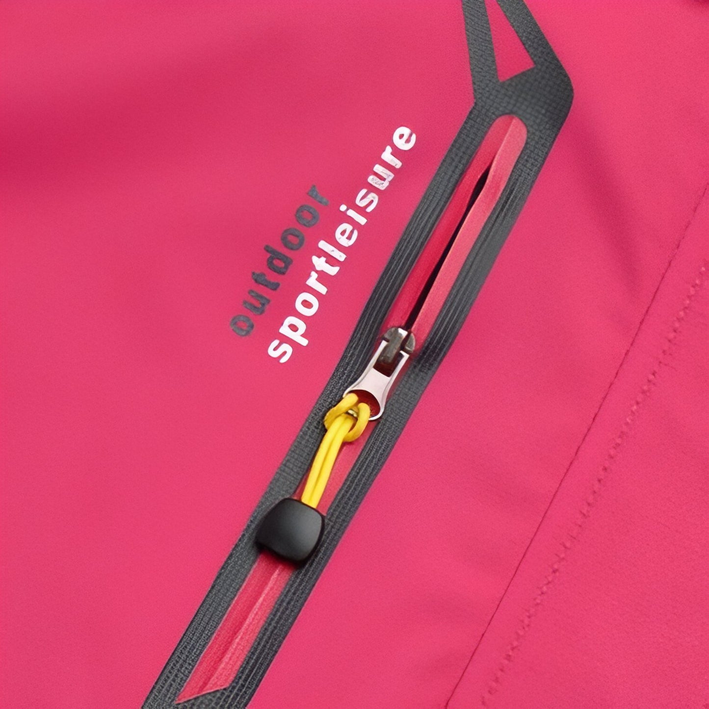 Veste Randonnée Femme Imperméable Et Respirante gros plan fermeture zippée - Rose Fuchsia - Rouge - Noir - Violet - Vert