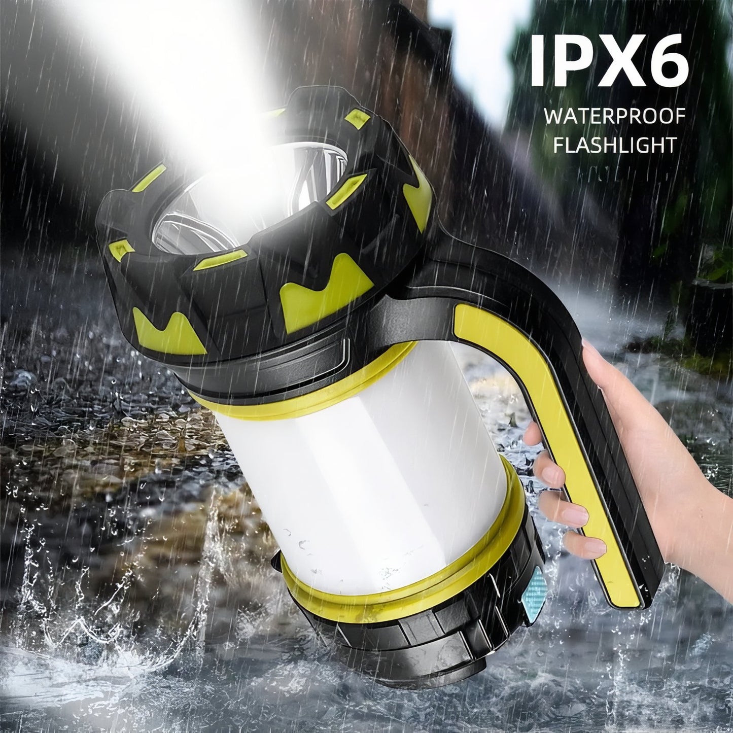 Lampe Torche Lanterne portée à la main - Jaune Fluo