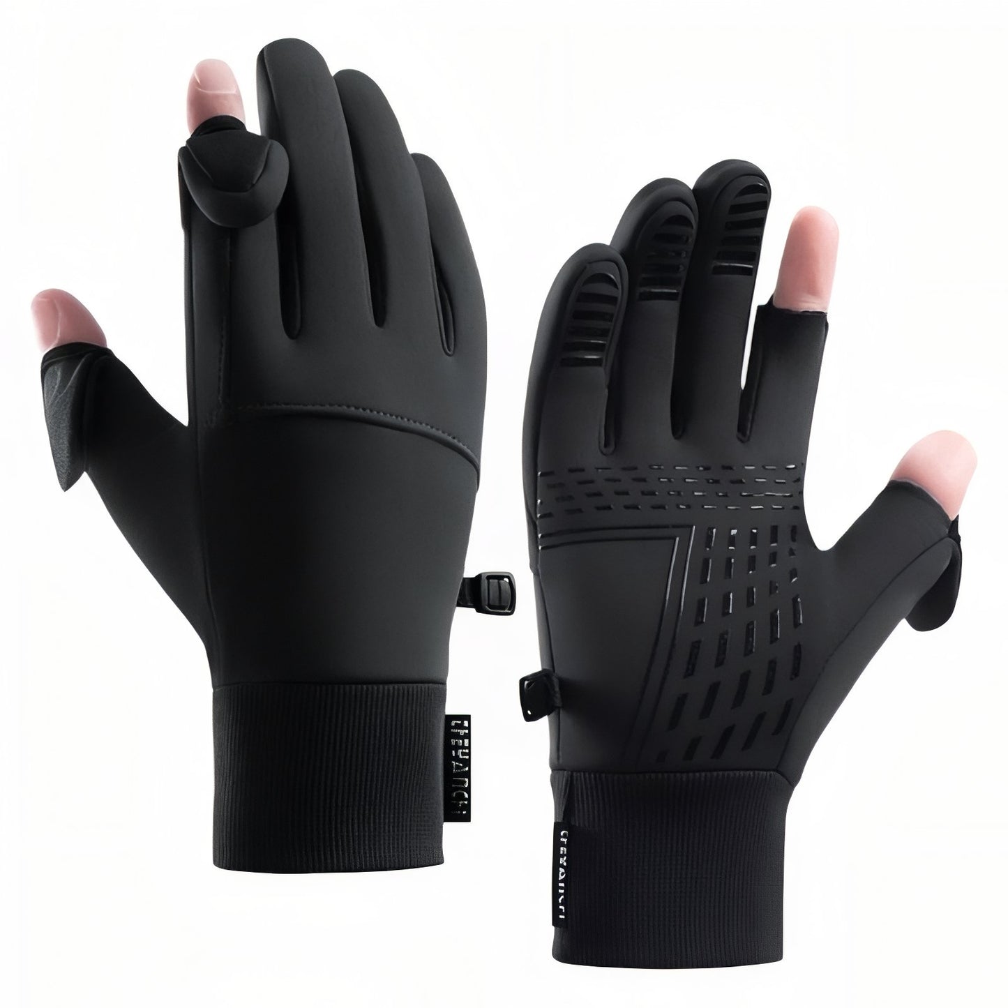 Gants de Randonnée À Doigt Coupé - Noir