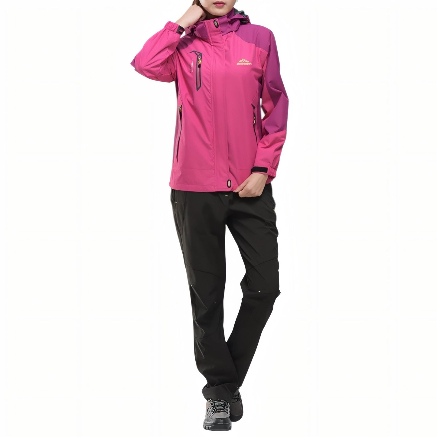 Veste Randonnée Femme Imperméable Et Respirante portée à la main - Rose Fuchsia - Rouge - Noir - Violet - Vert