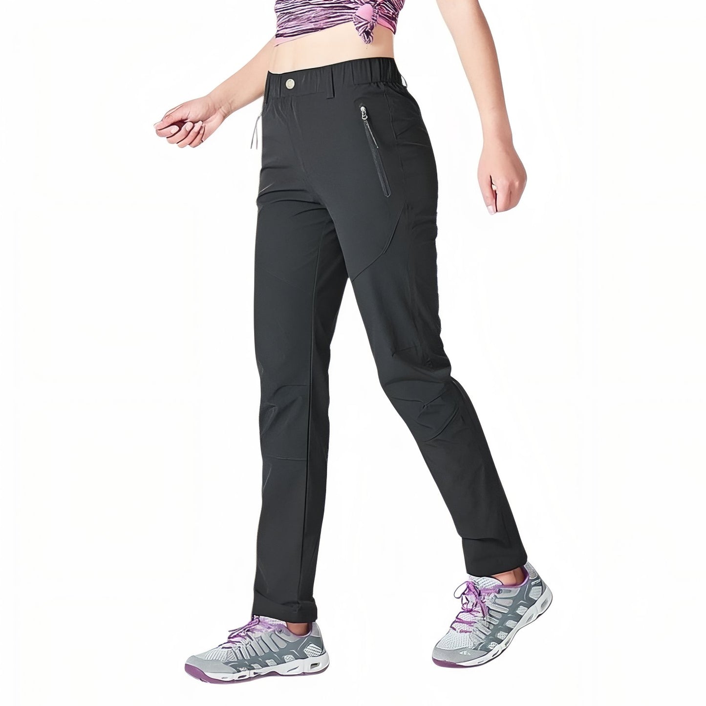 Pantalon Randonnée Été Femme - Noir