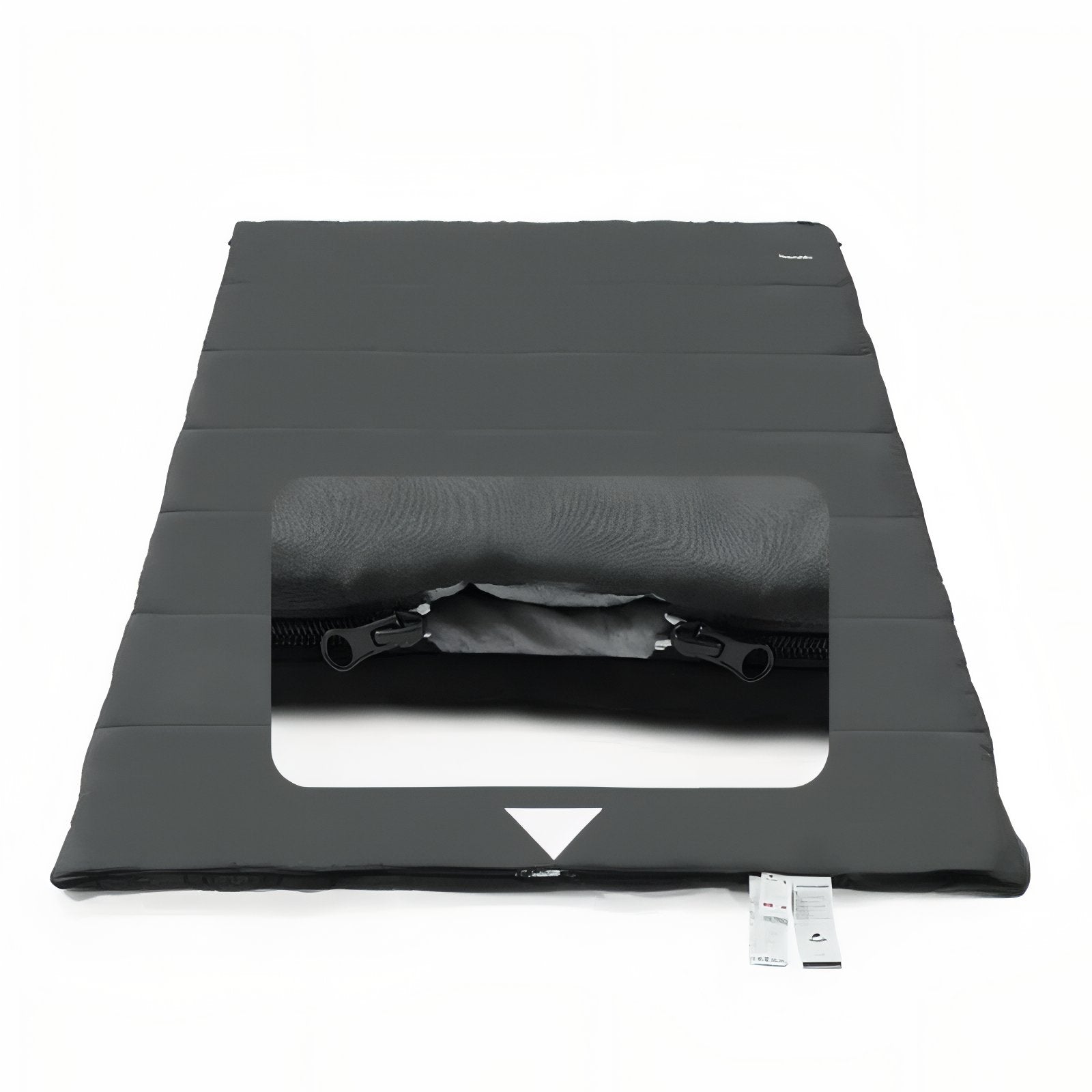 Sac De Couchage Été Léger & Compact gros plan fermeture zippée - Vert Olive - Bleu Foncé - Gris Foncé