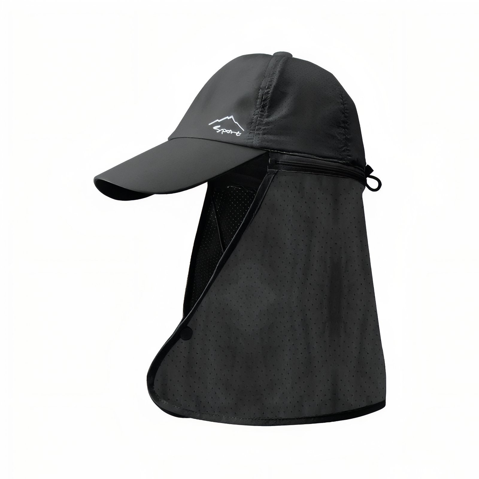Chapeau Randonnée Avec Protège Nuque - Noir Ébène - 56-60cm