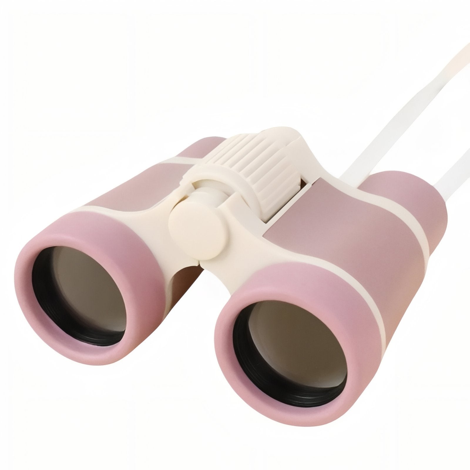 Jumelles Randonnée Enfant gros plan des jumelles - Rose Pâle - Vert Olive - Jaune Moutarde - Beige