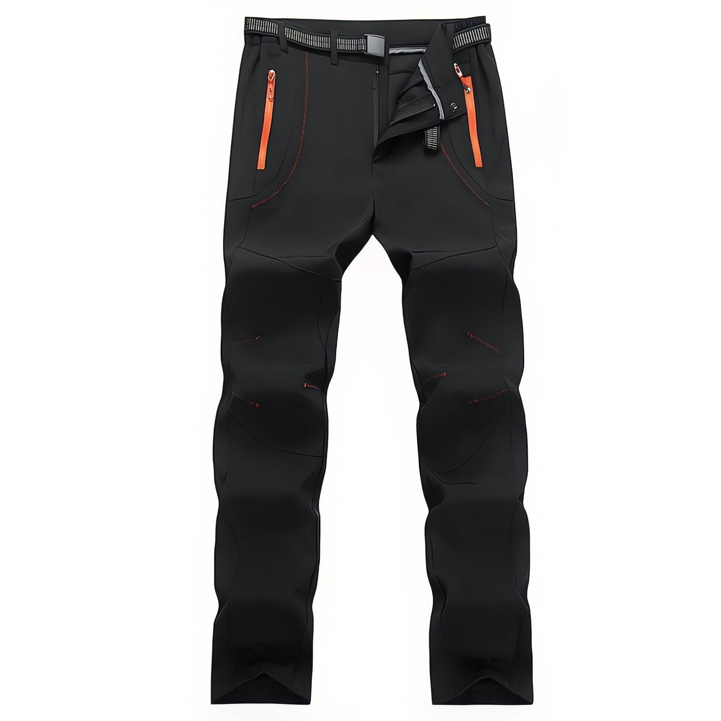 Pantalon Randonnée Déperlant Homme - Noir et Orange