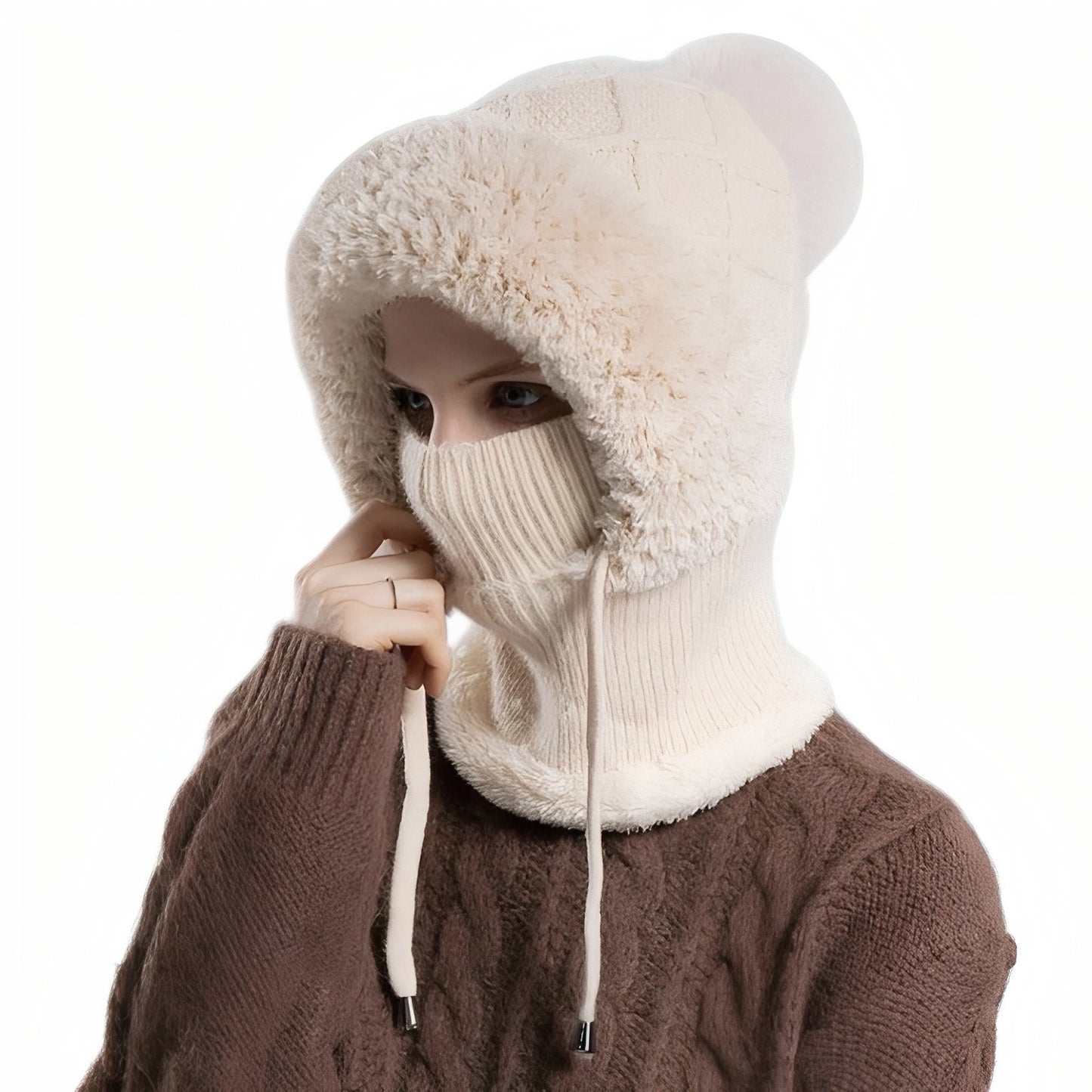 Cagoule Femme Hiver - Beige - 53-58cm