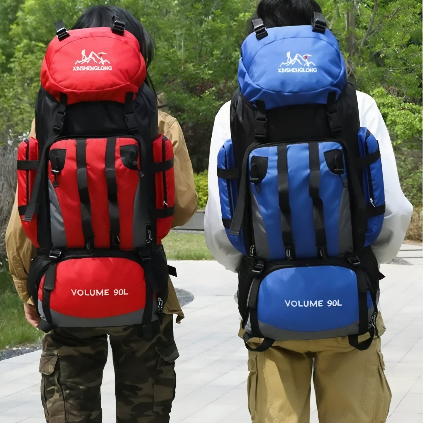 Sac à Dos Trekking deux sacs à dos - Bleu Clair - Rouge - Vert - Bleu Marine - Noir