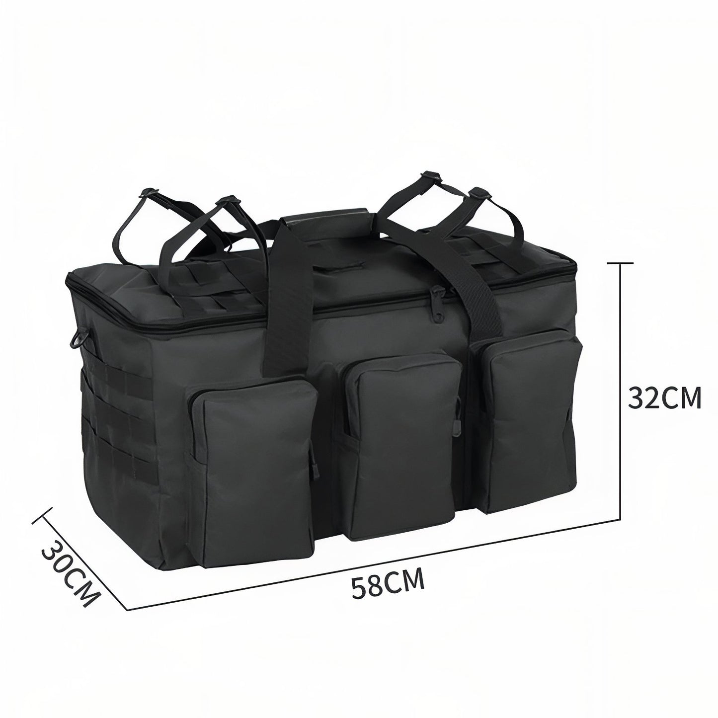 Sac De Transport Militaire 55L guide des dimensions - Camel - Vert Olive - Noir