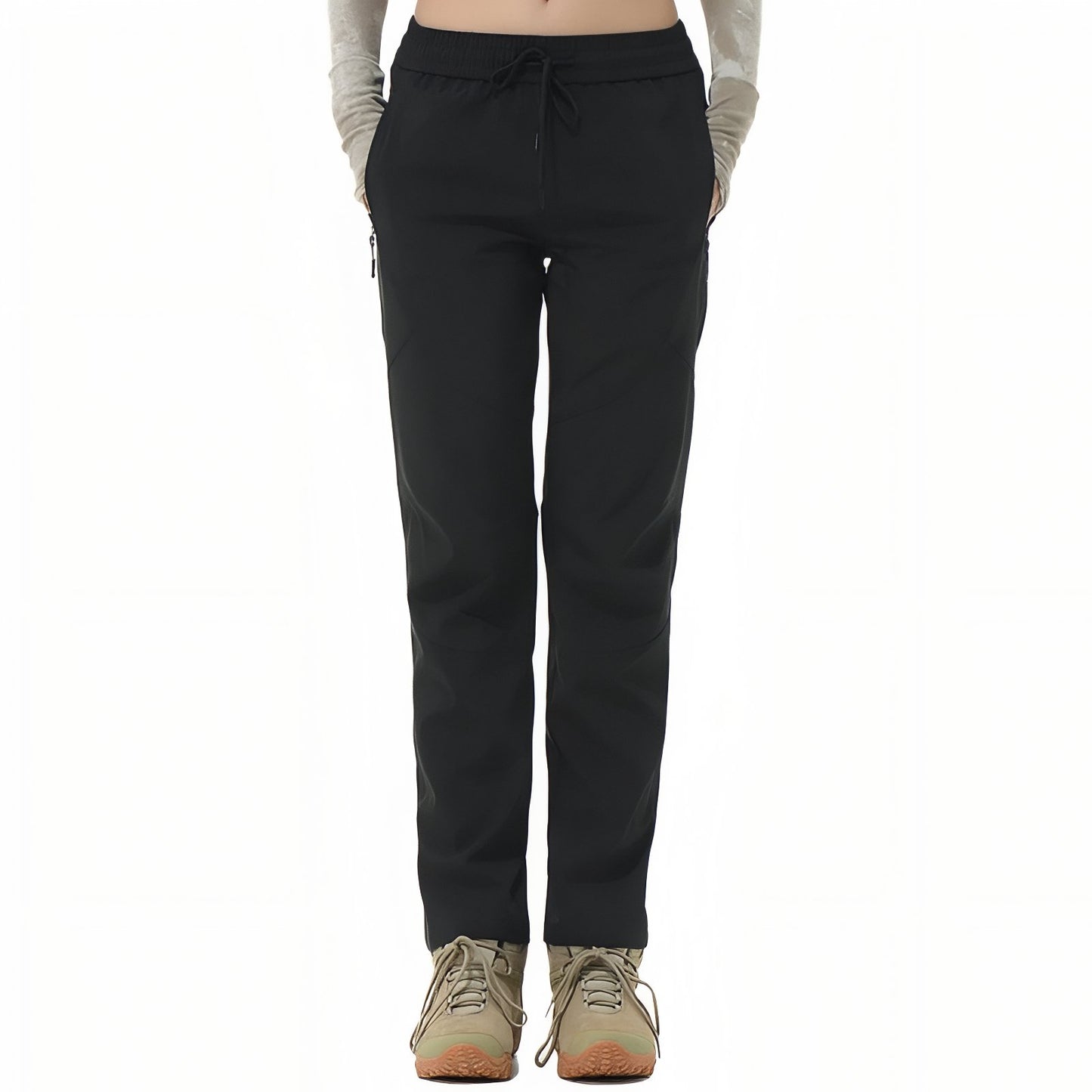 Pantalon Léger Randonnée Femme - Noir