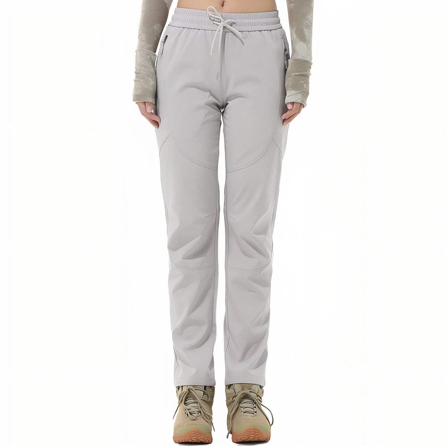Pantalon Léger Randonnée Femme - Gris Clair