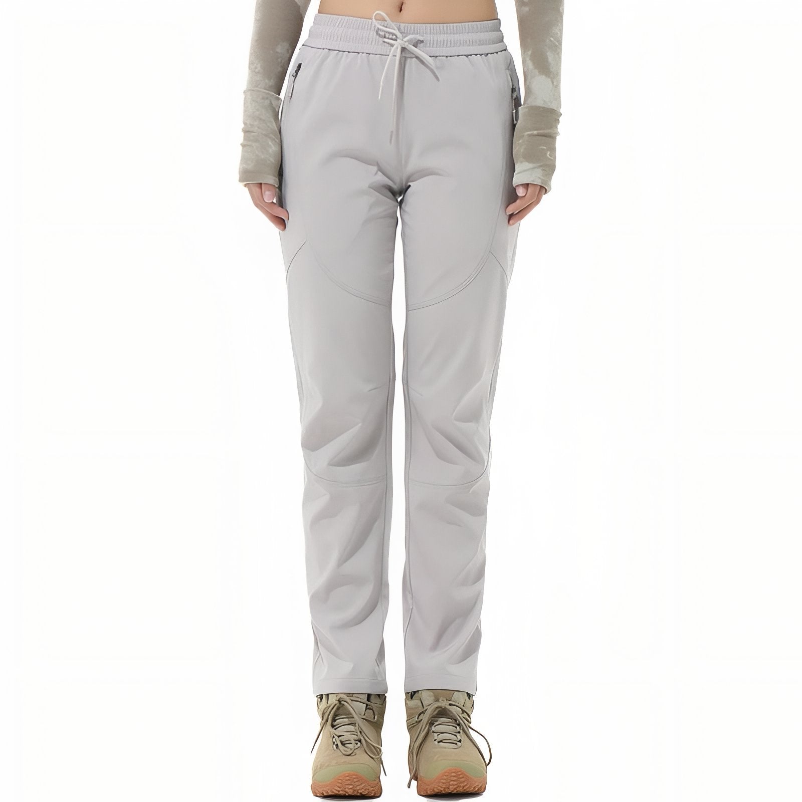 Pantalon Léger Randonnée Femme - Gris Clair