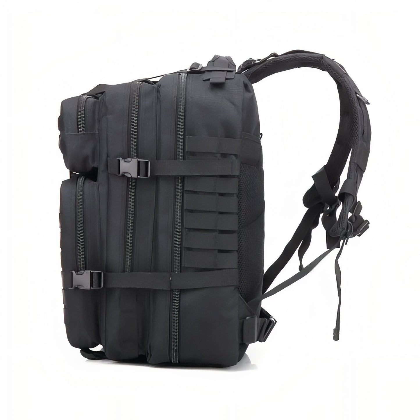 Sac à Dos Randonnée Militaire vue latérale - Noir