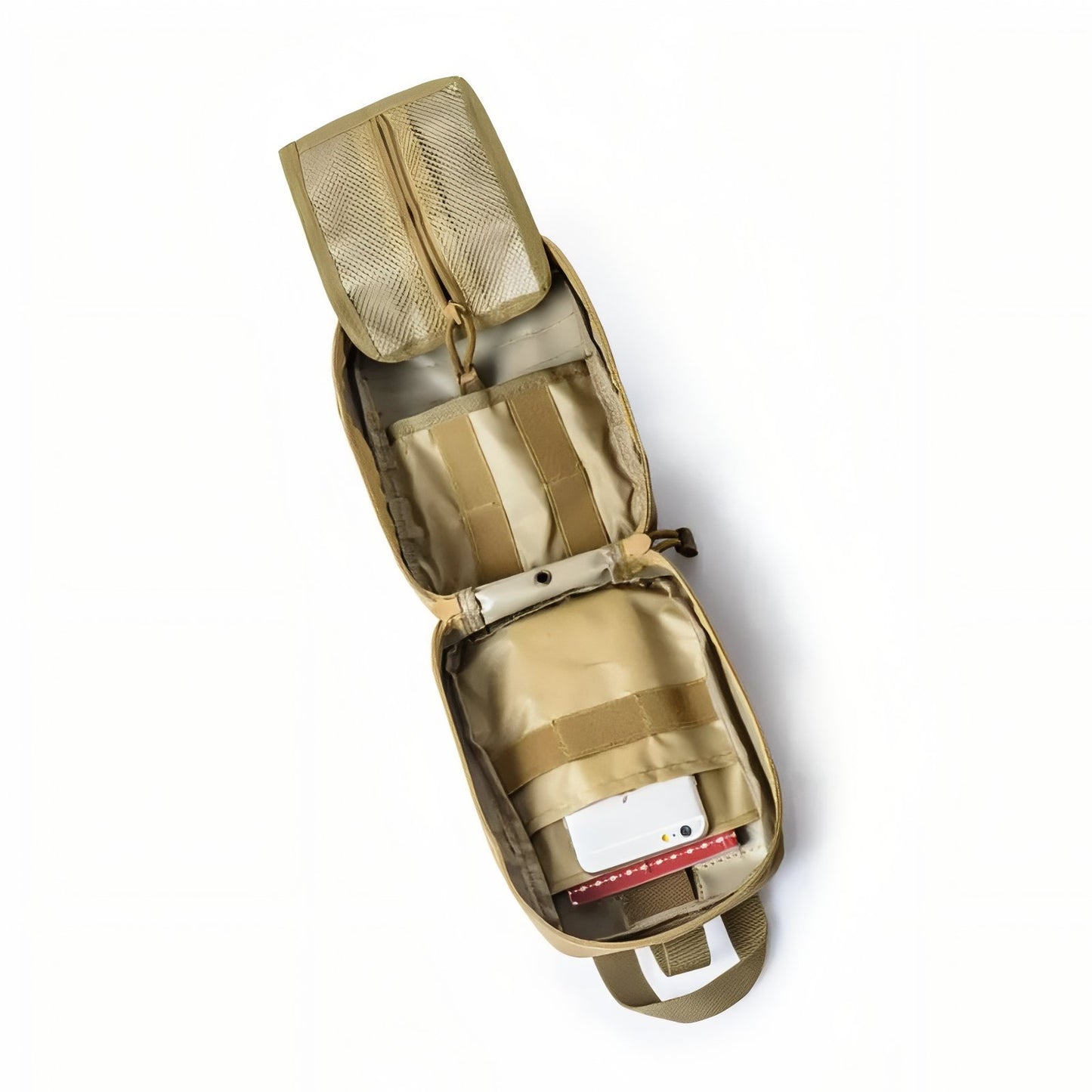 Trousse De Secours Tactique compartiment ouvert - Beige et Rouge - Vert Olive - Noir et Rouge - Rouge Éclatant