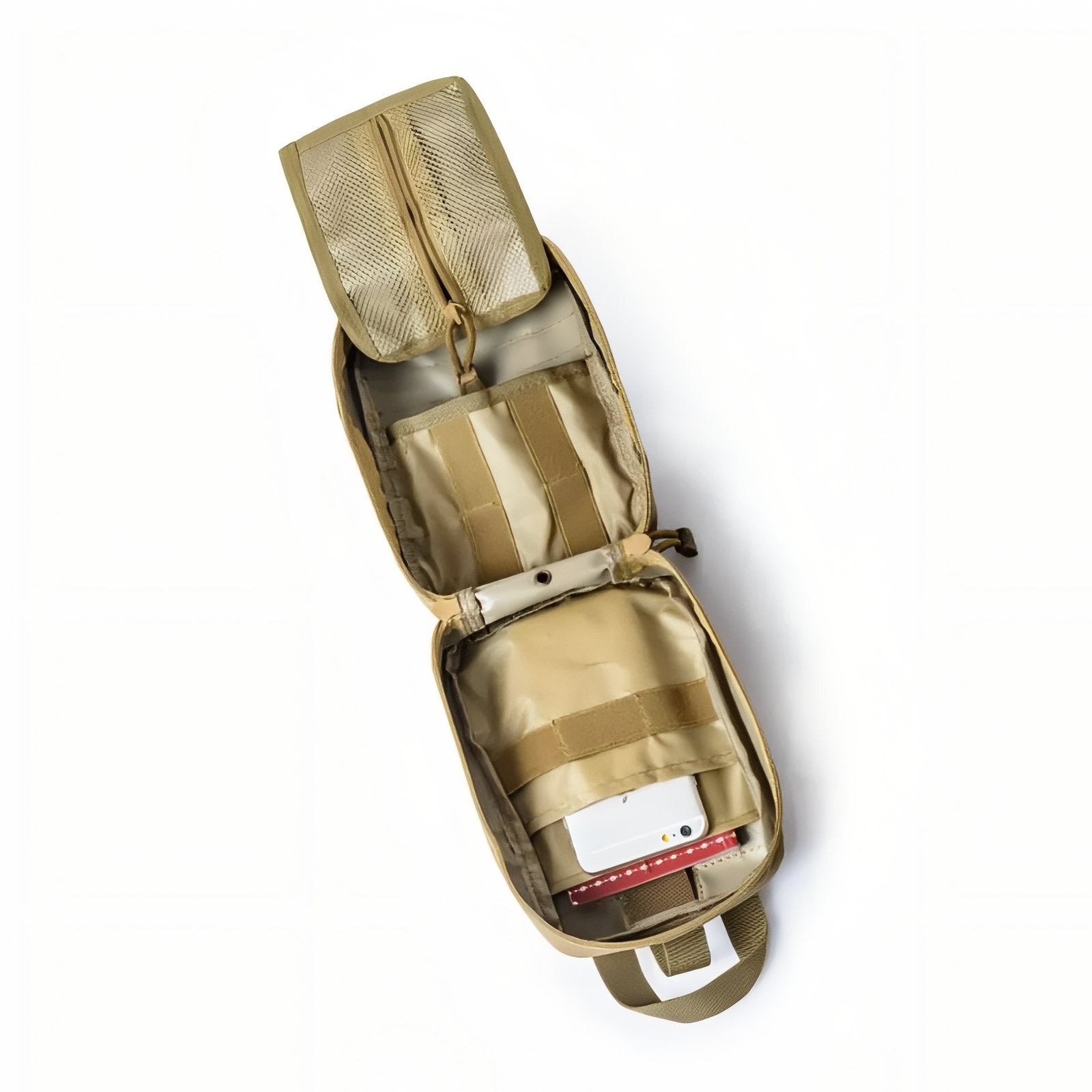 Trousse De Secours Tactique compartiment ouvert - Beige et Rouge - Vert Olive - Noir et Rouge - Rouge Éclatant