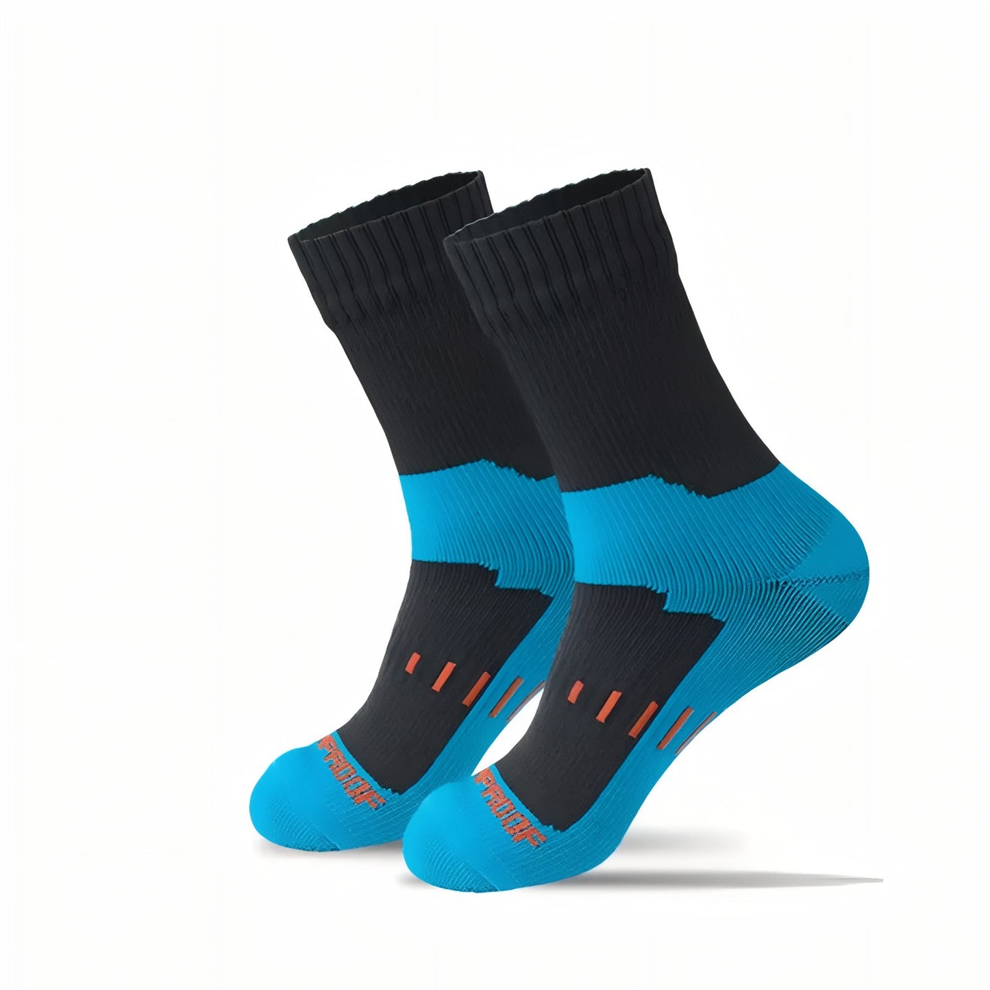 Chaussette Imperméable Randonnée - Noir et Bleu Ciel