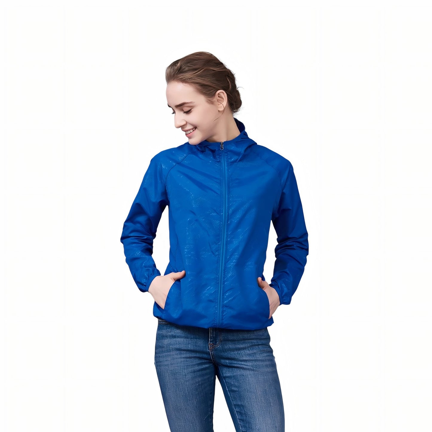Veste Imperméable Ultra Légère portée à la main - Noir - Gris Foncé - Rouge - Jaune Fluo - Orange - Rose Pâle - Rose Fluo - Bleu - Bleu Ciel - Blanc - Jaune