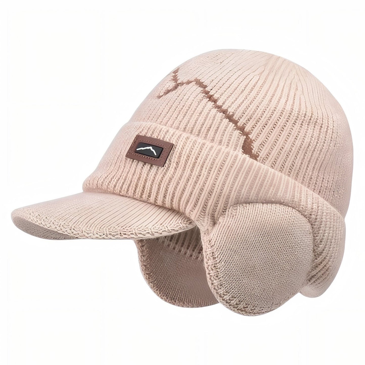 Bonnet Casquette Hiver Homme - Beige Clair - 55-60cm