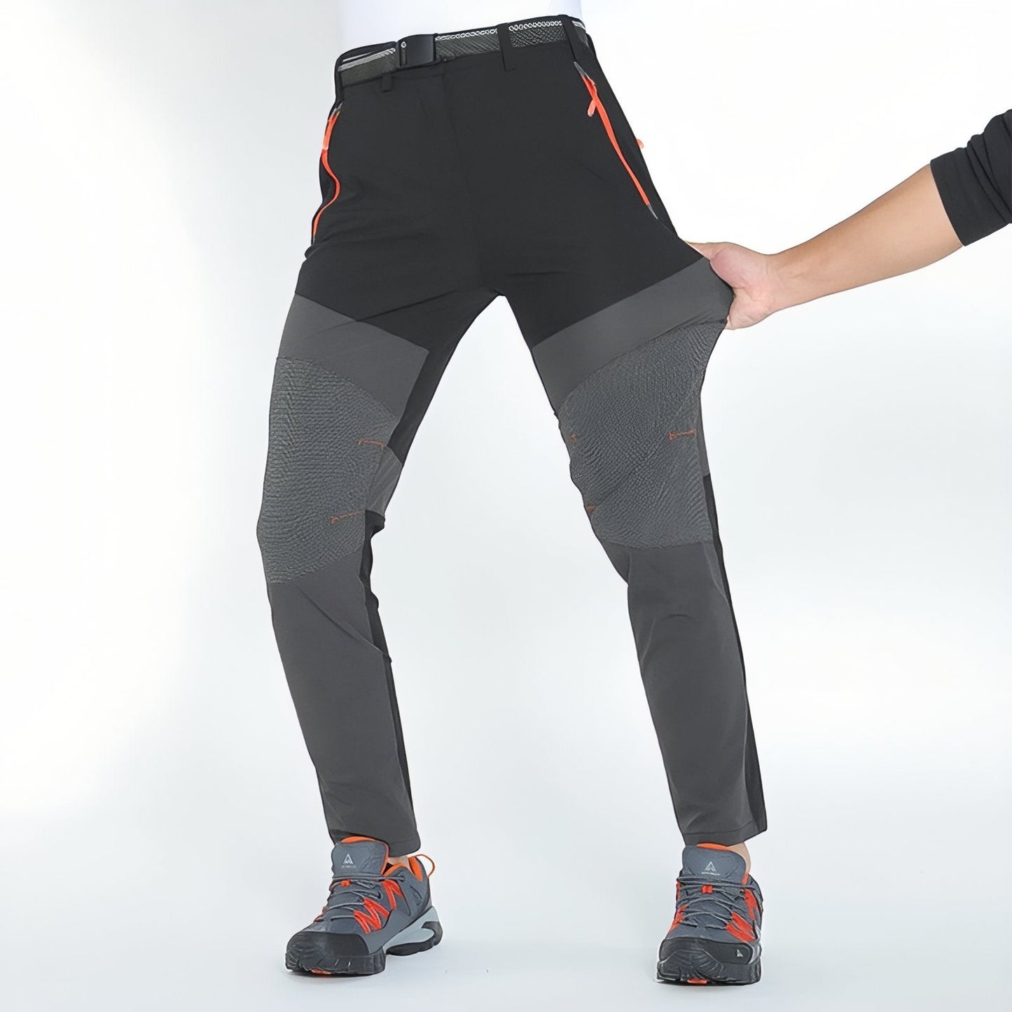 Pantalon Randonnée Stretch Homme portée à la main - Beige - Vert Armée - Gris Anthracite - Noir
