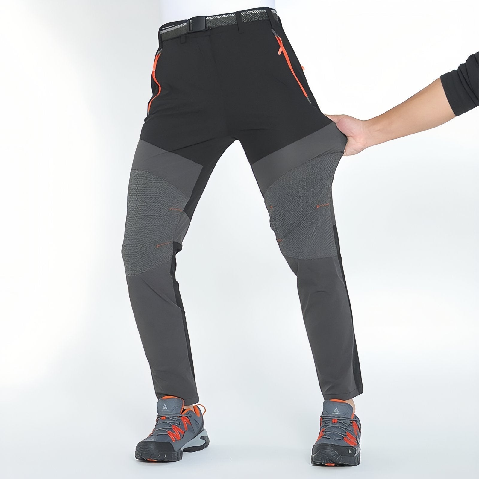 Pantalon Randonnée Stretch Homme portée à la main - Beige - Vert Armée - Gris Anthracite - Noir